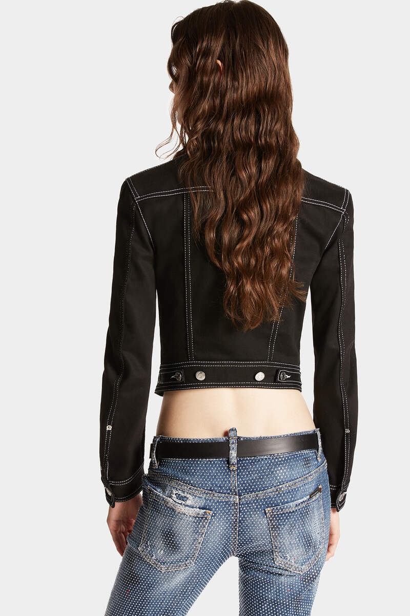 DENIM BONDAGE BABY JACKET - 4