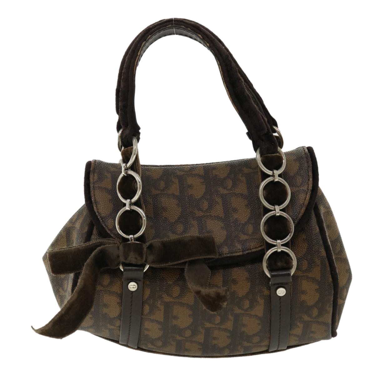 DIOR Trotter Canvas Hand Bag Brown - 13