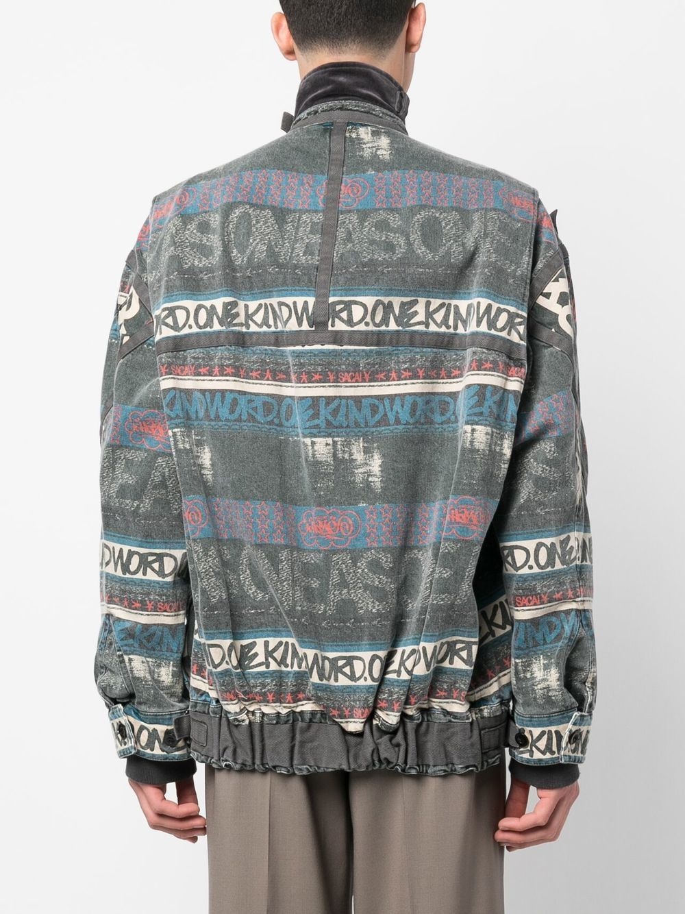 slogan-print bomber jacket - 4