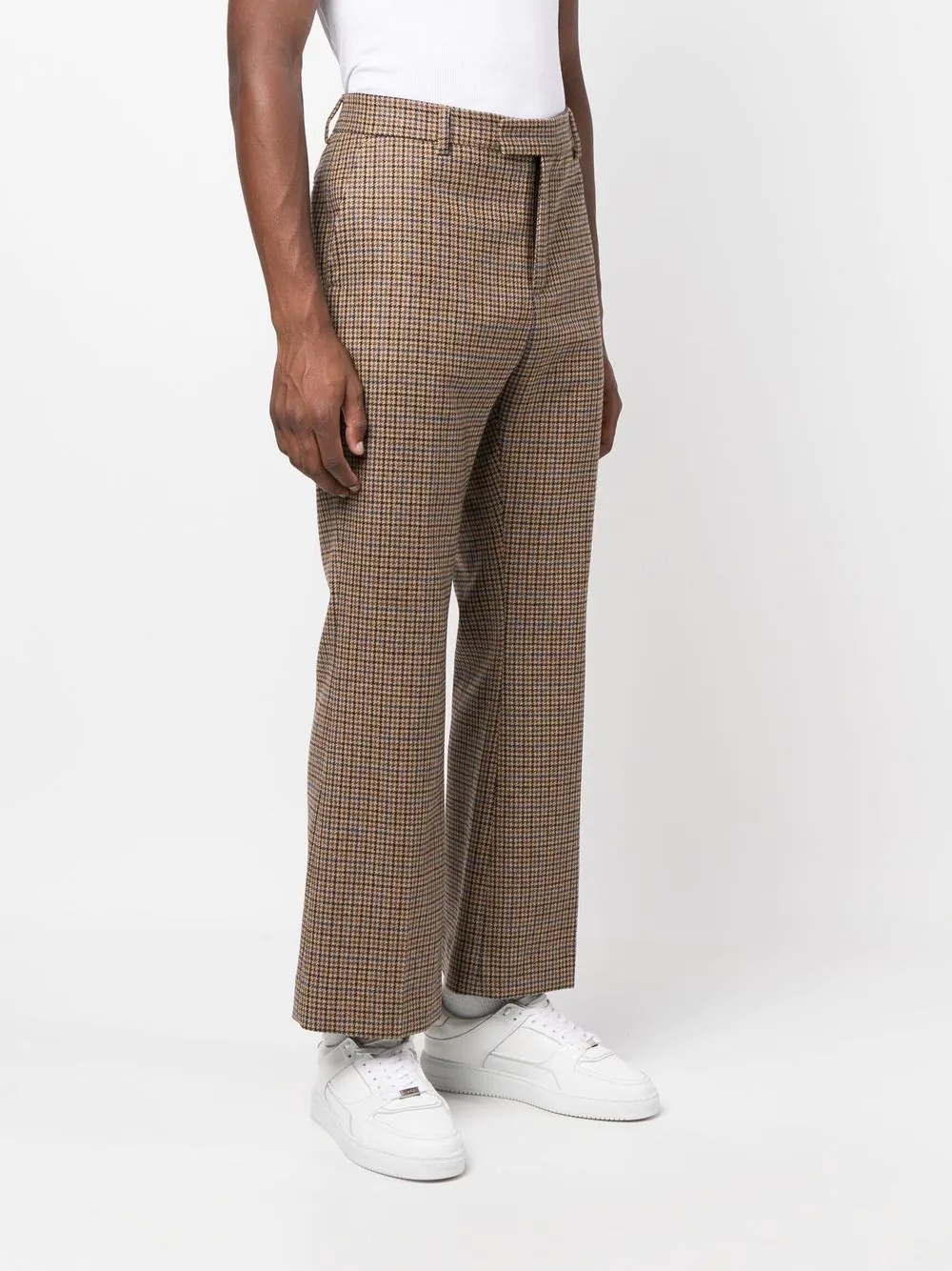 bootcut check-pattern tailored trousers - 3