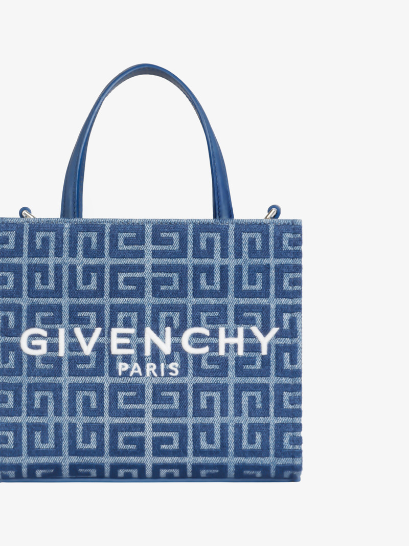 MINI G-TOTE SHOPPING BAG IN 4G DENIM 6