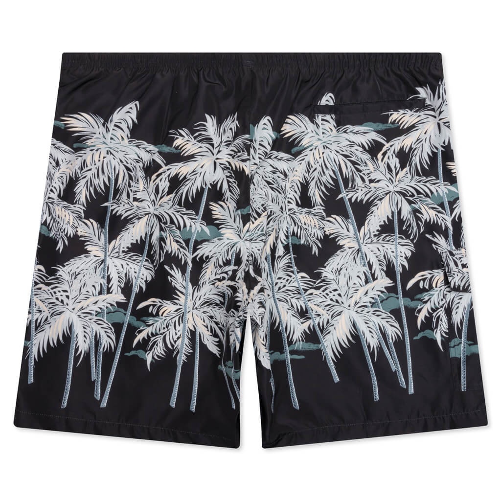 PALM ANGELS ALL OVER PALMS SWIM SHORT - BLACK/OFF WHITE - 2