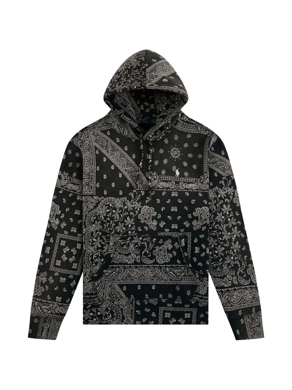 bandana-print hoodie - 1