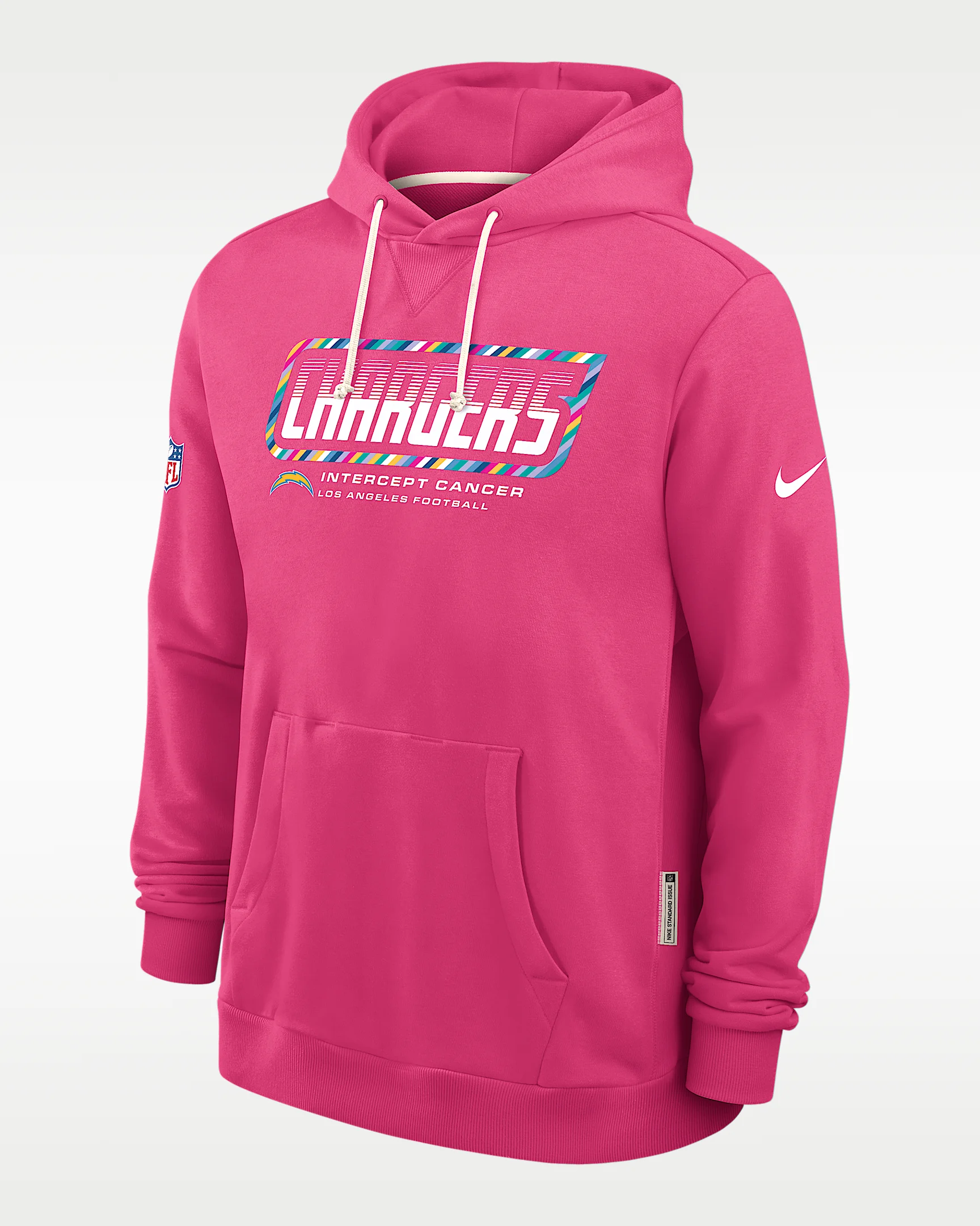 Los Angeles Chargers Crucial Catch Sideline Standard Issue Men's Nike Dri-FIT NFL Pullover Hoodie - 1