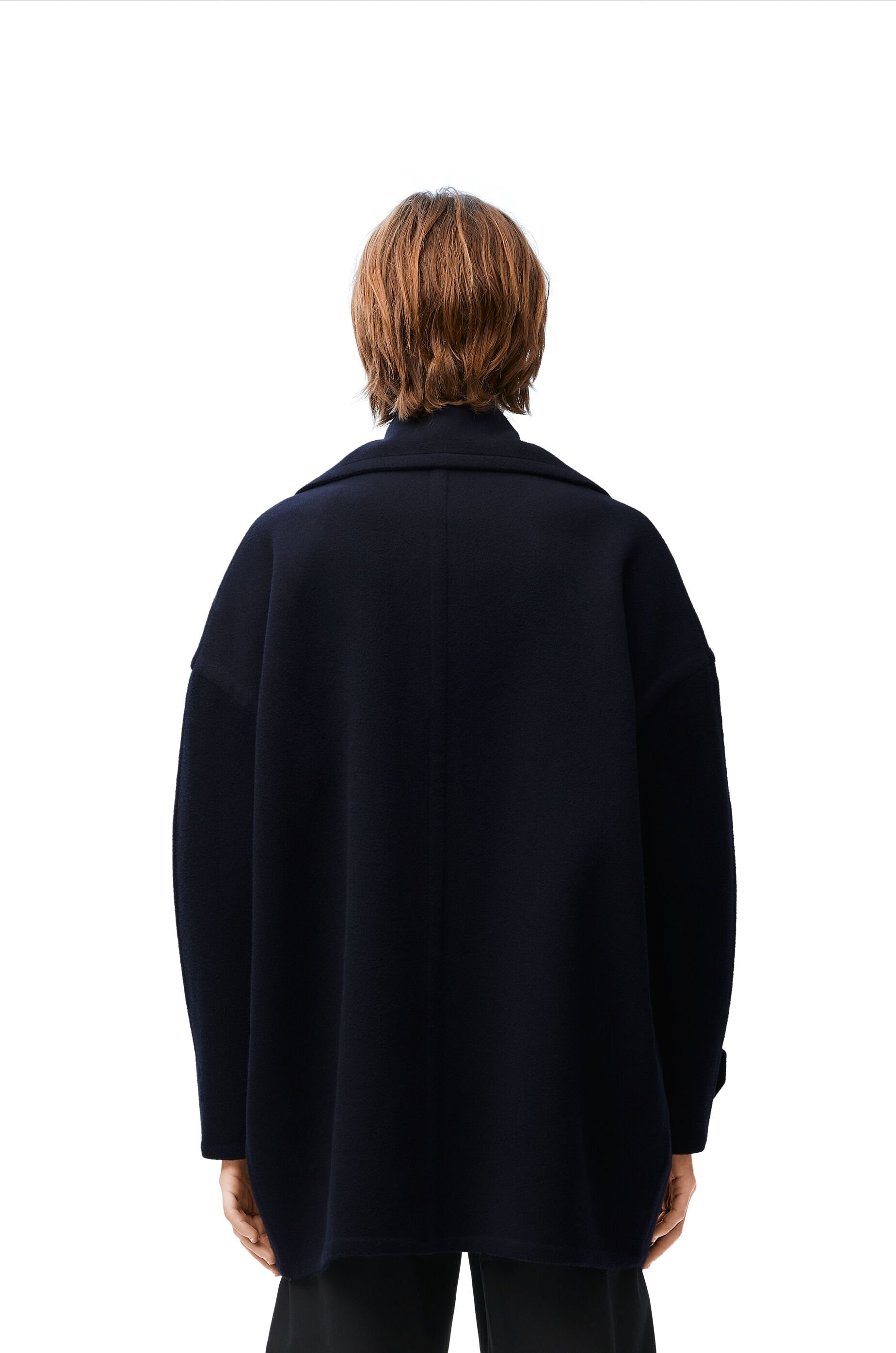 【LOEWE/ロエベ】PEBBLE PEACOAT Loewe Pebble peacoat in wool | REVERSIBLE