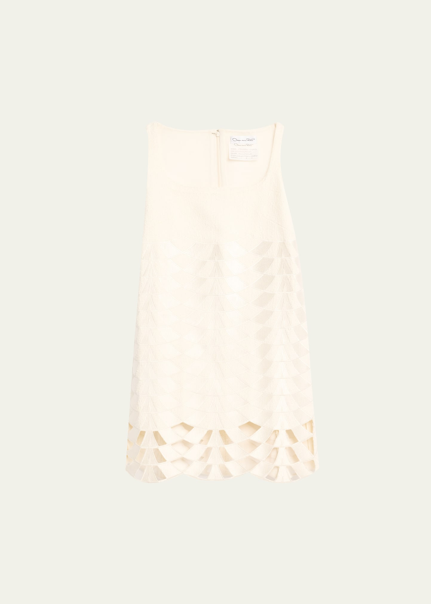 Cutout Embroidered Tweed Mini Dress - 1