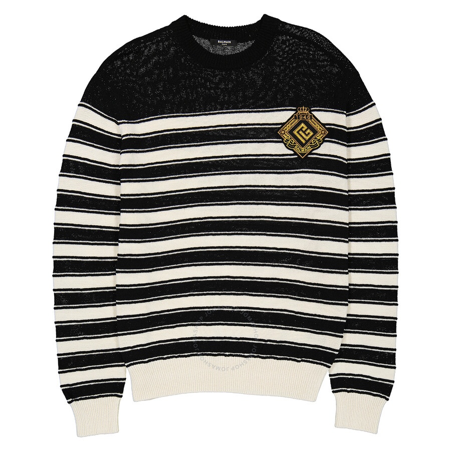 Balmain Men's Stripped Knitted Sailor Jumper - 1