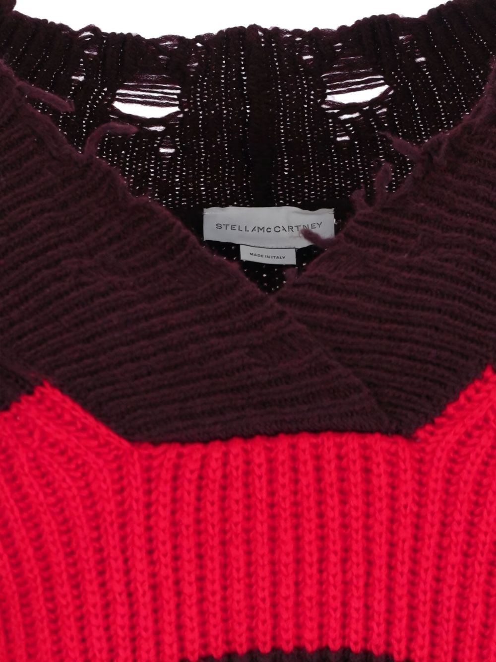 V-neck striped sweater - 5