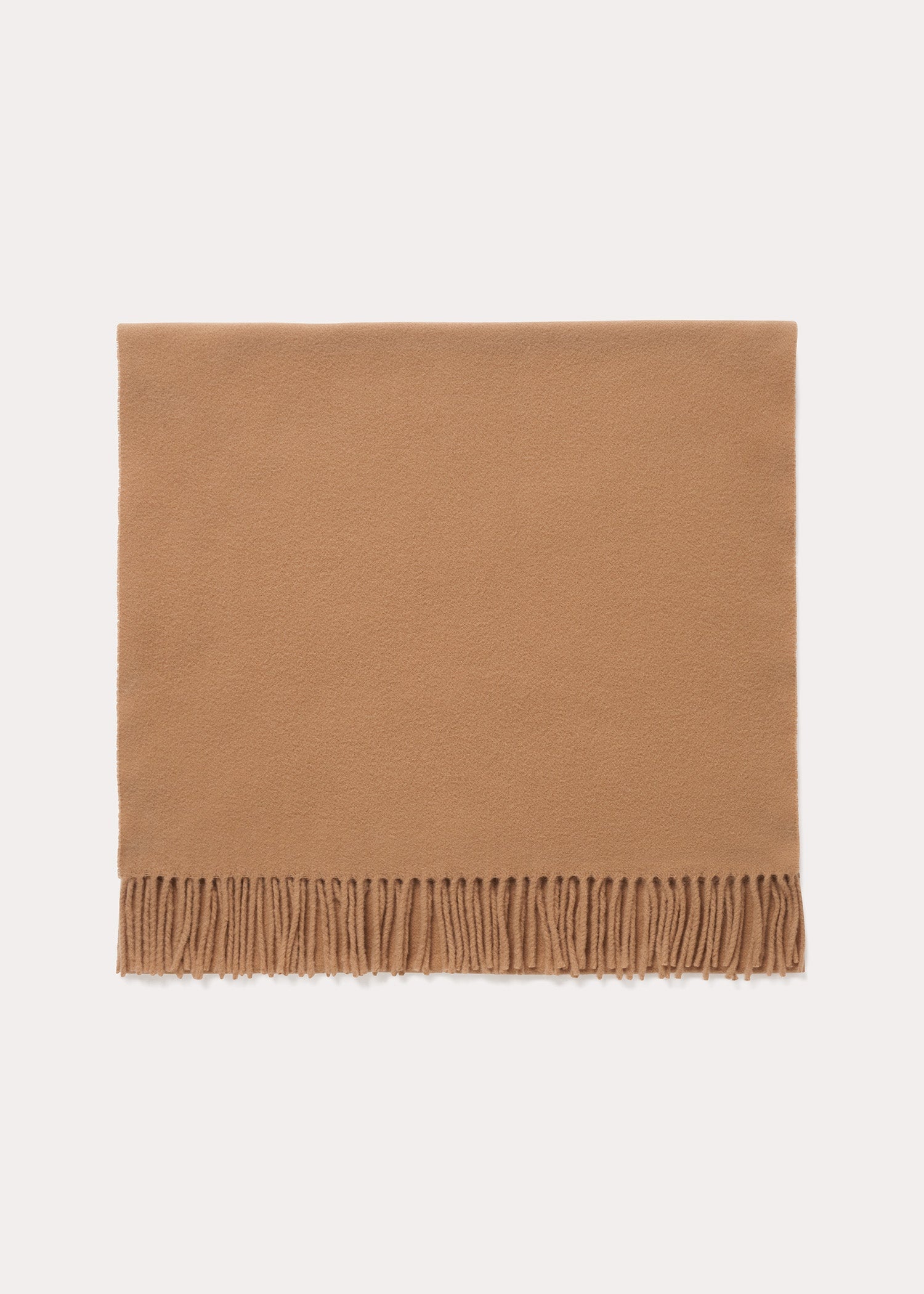 Classic wool scarf camel - 4