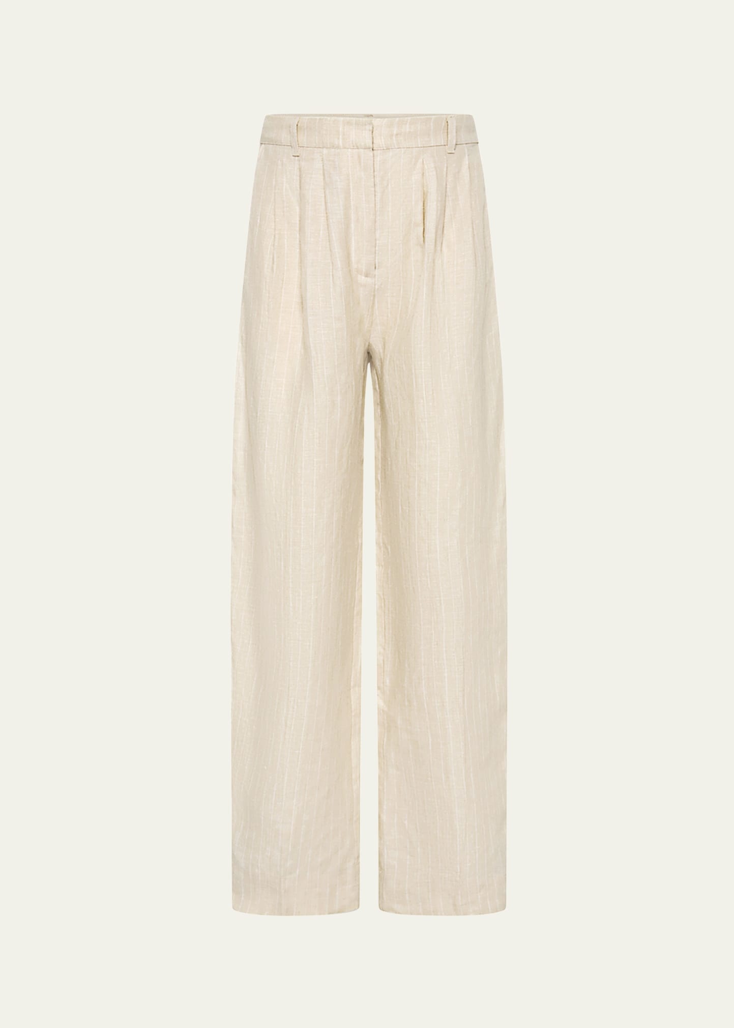 Lucille Pinstripe Linen Trousers - 1