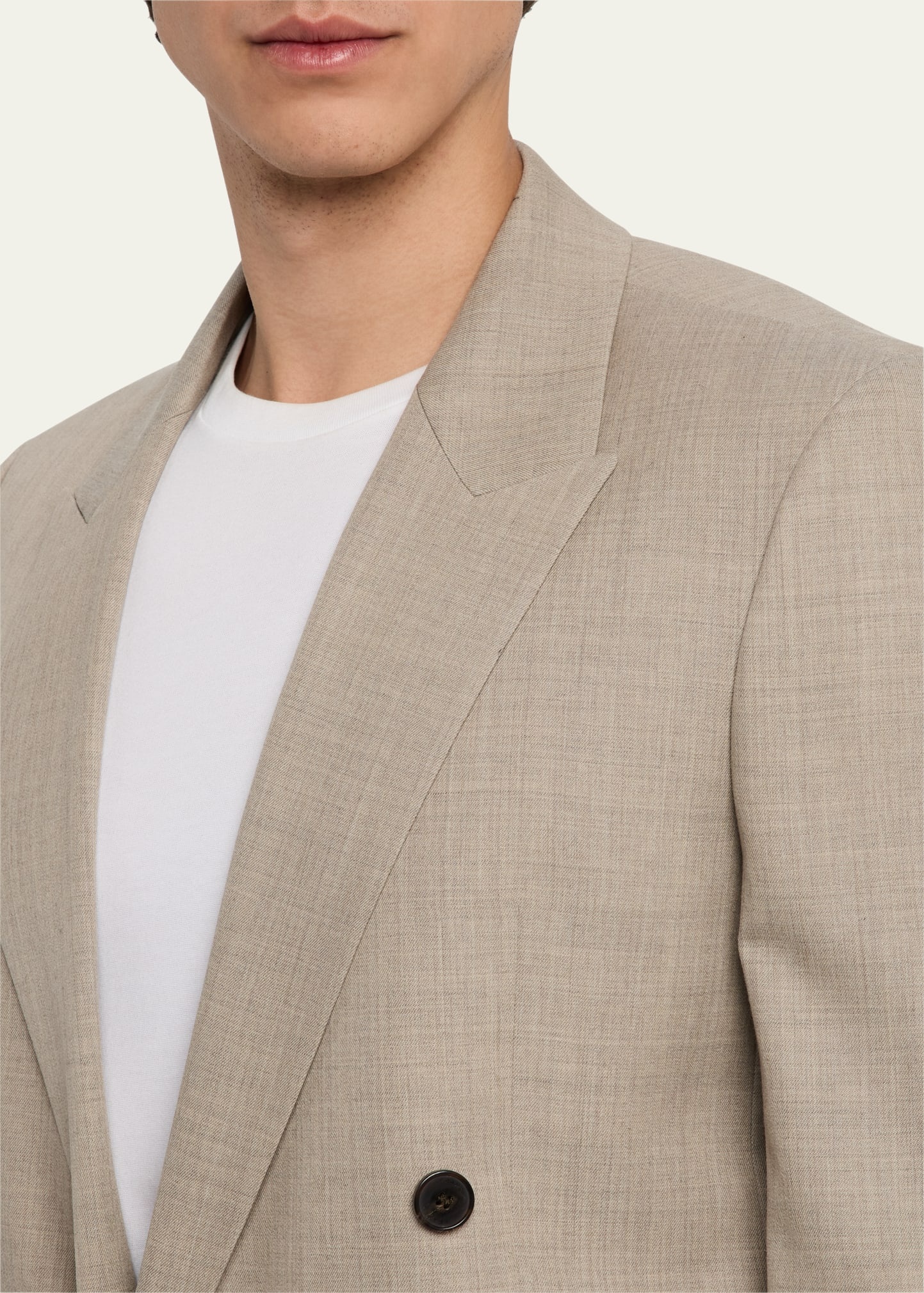 Men's Double-Breasted Wool Blazer - 6
