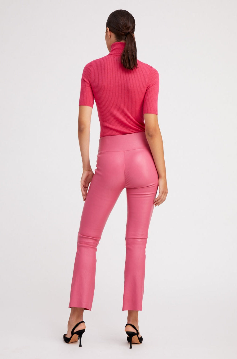 HOT PINK CASHMERE TURTLENECK - 4