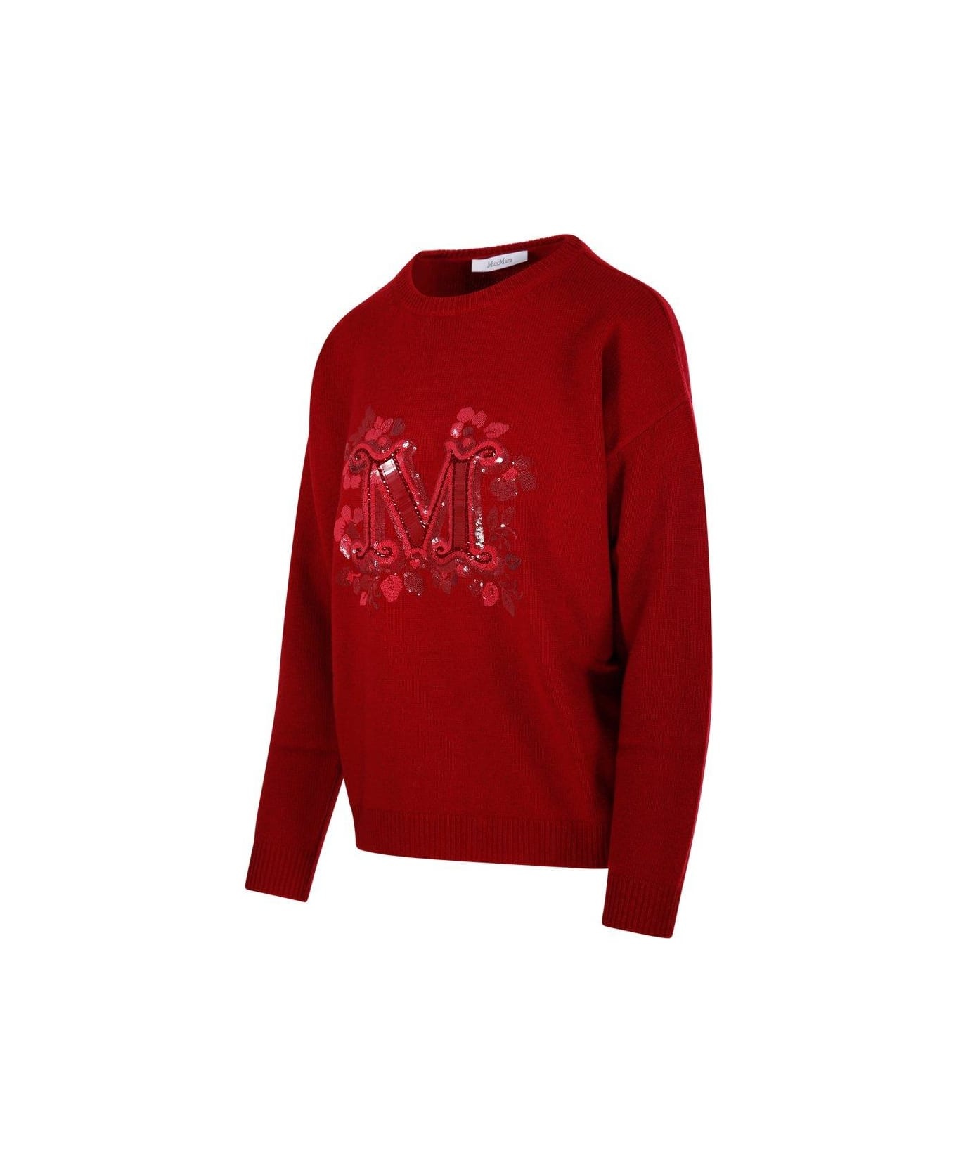 Logo Embellished Crewneck Jumper - 3