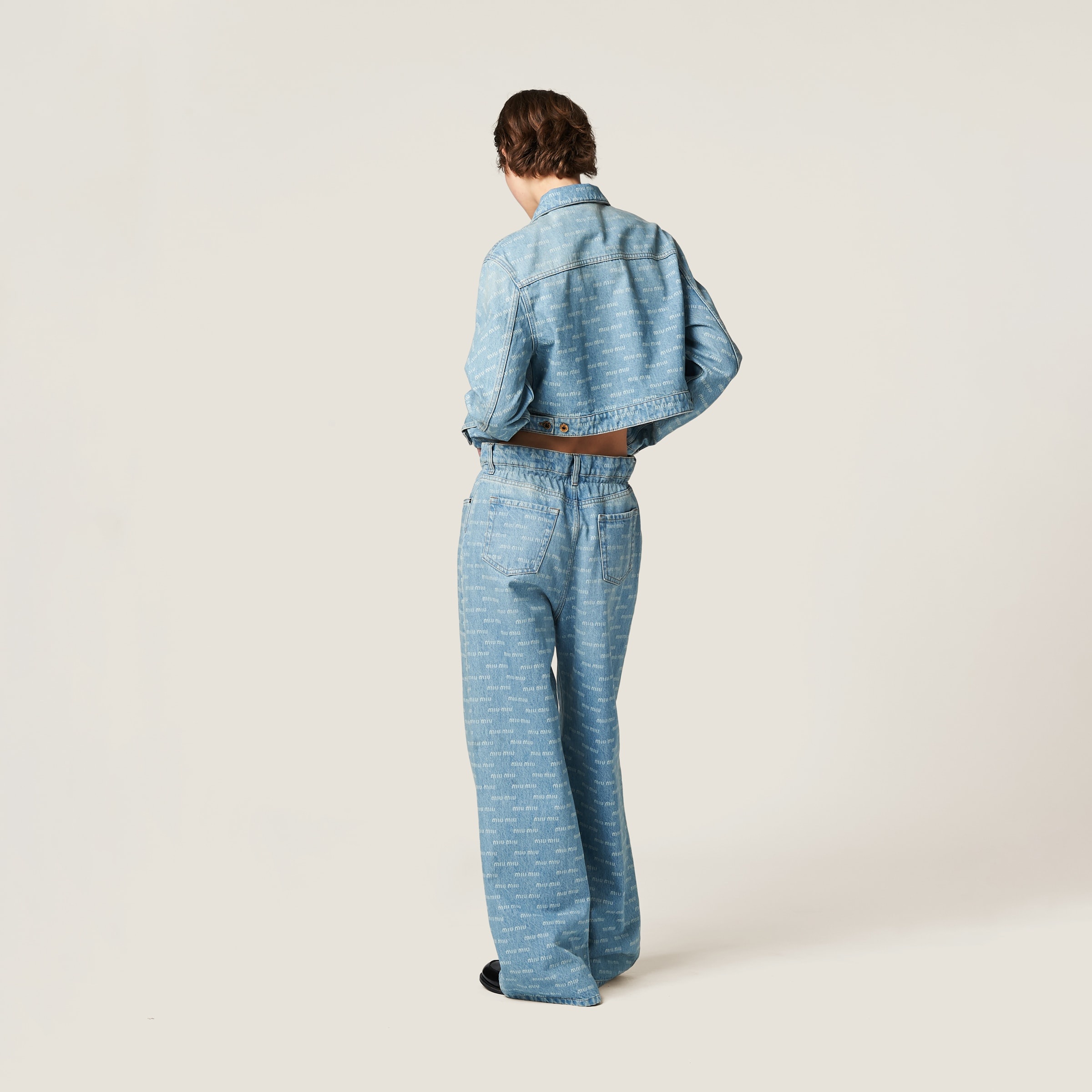 ジャケット MiuMiu | Denim blouson jacket GWB198_14HT_F0013_S_OOO MiuMiu＊Denim blouson jacket ショートデニムジャケット＊送込