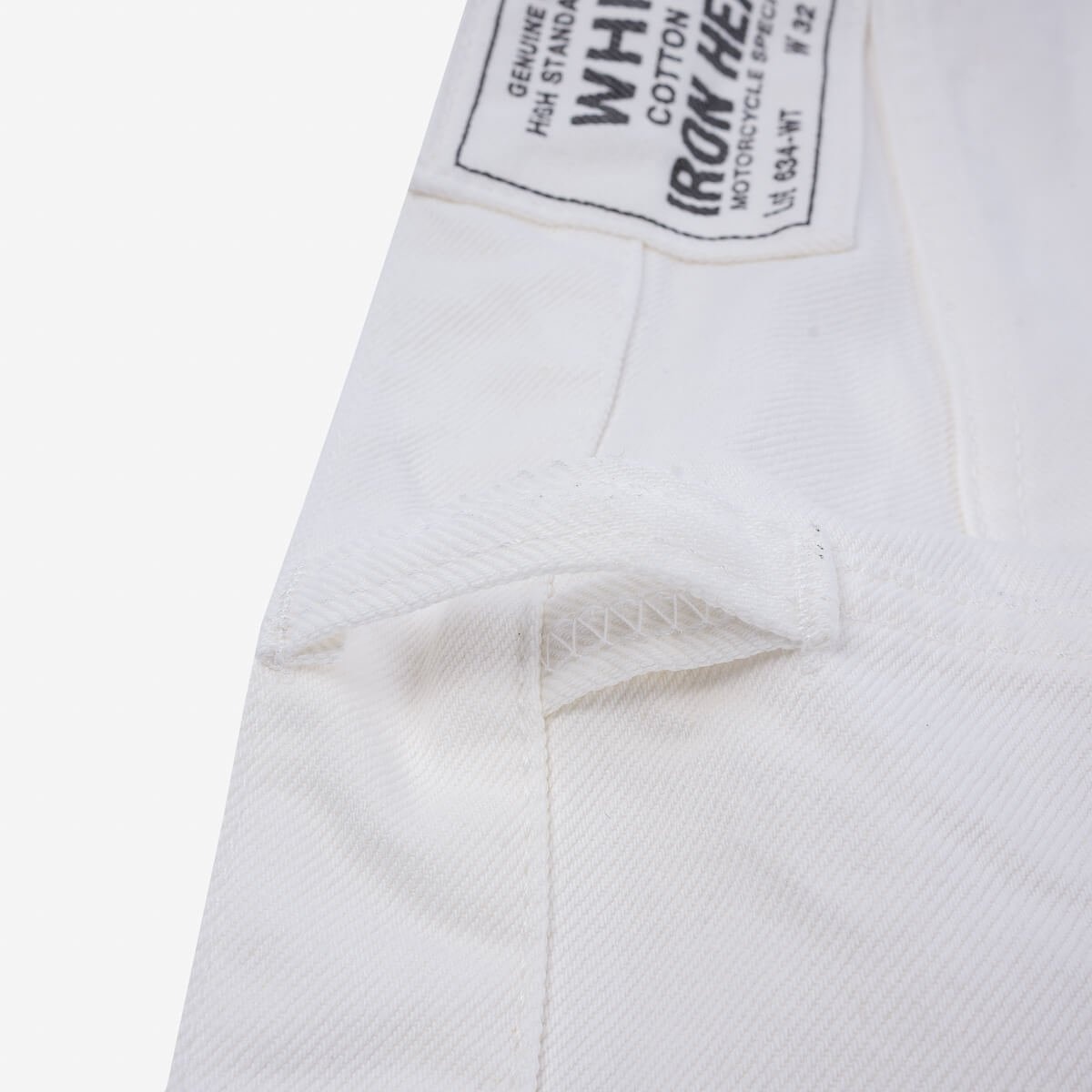 IH-634-WT 13.5oz Denim Straight Cut Jeans - White - 8