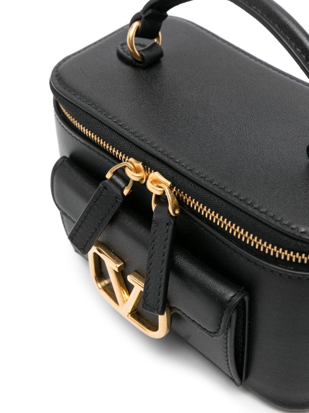 VLogo Signature leather mini bag - 4