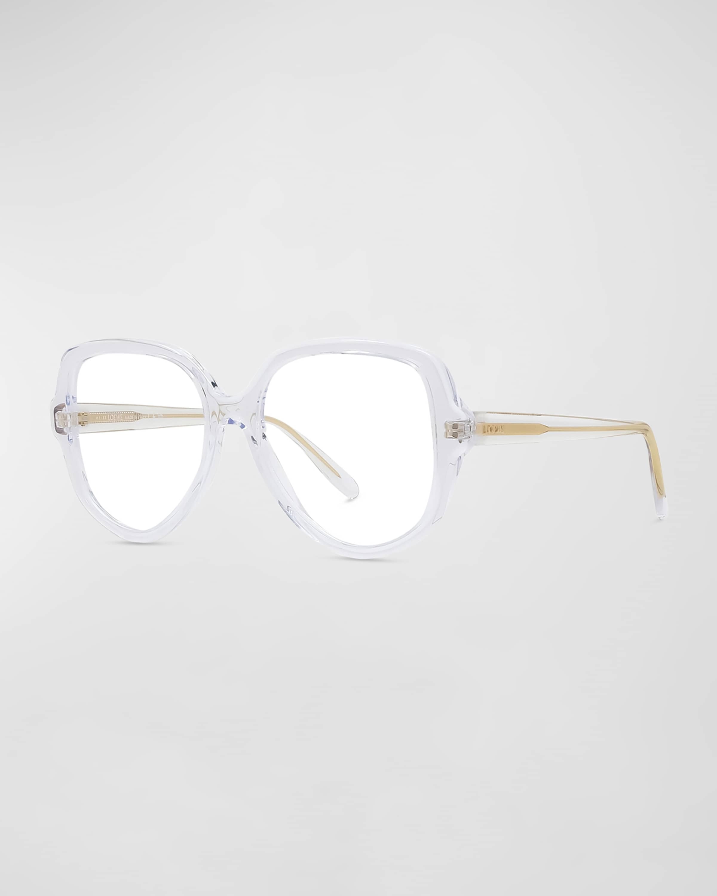 Thin Geometric Acetate Round Glasses - 1