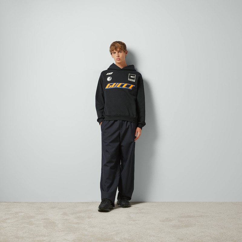 GUCCI Cotton jersey hooded sweatshirt outlook