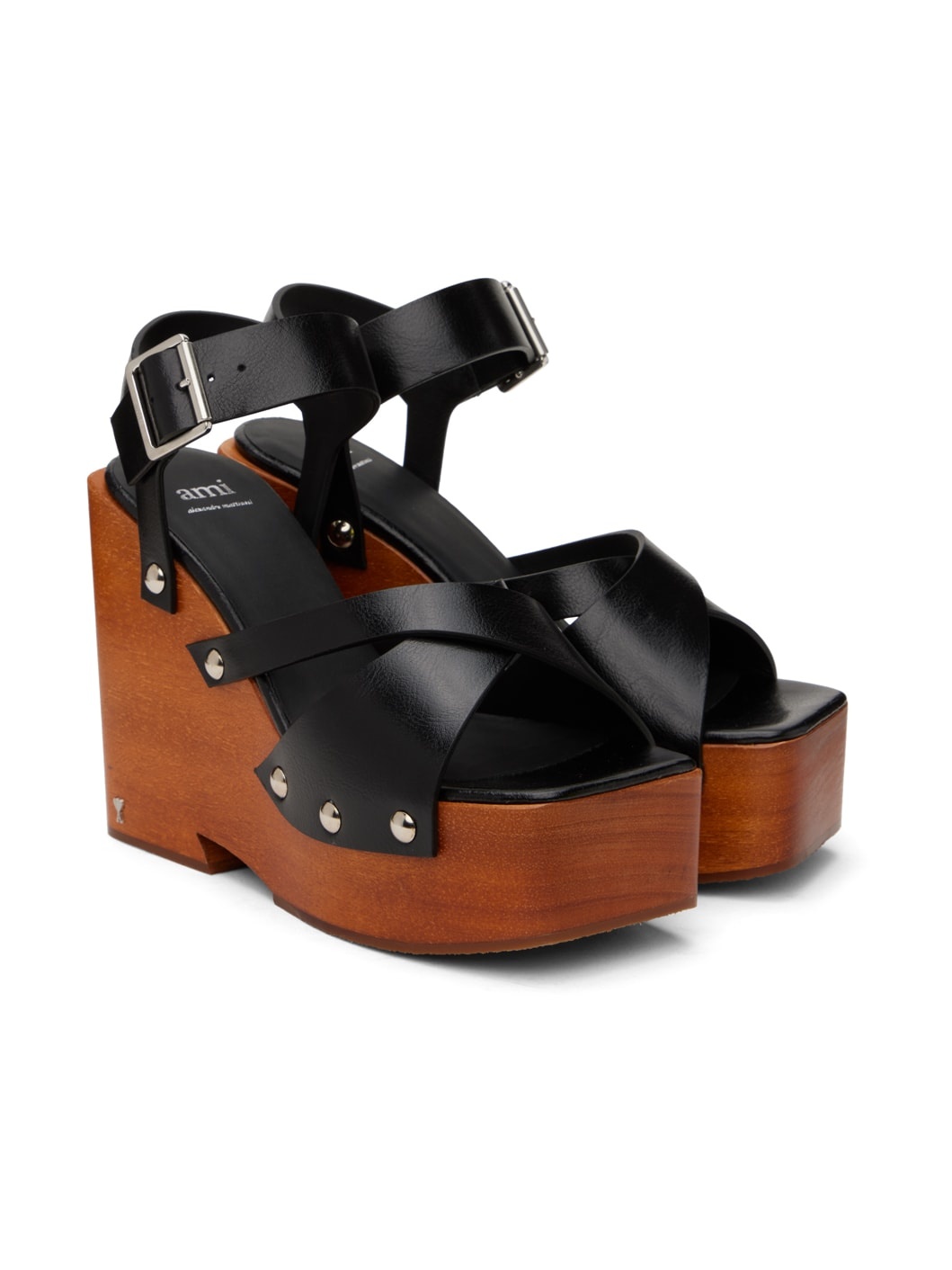 Black Strappy Clogs - 4