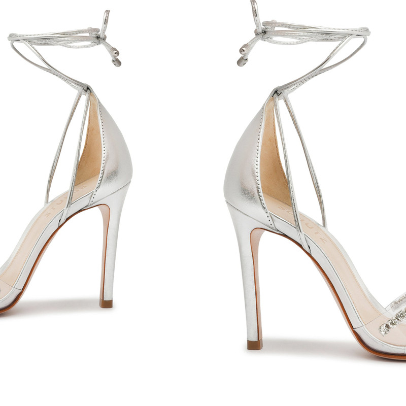 Jayda Vinyl & Metallic Nappa Leather Sandal 4