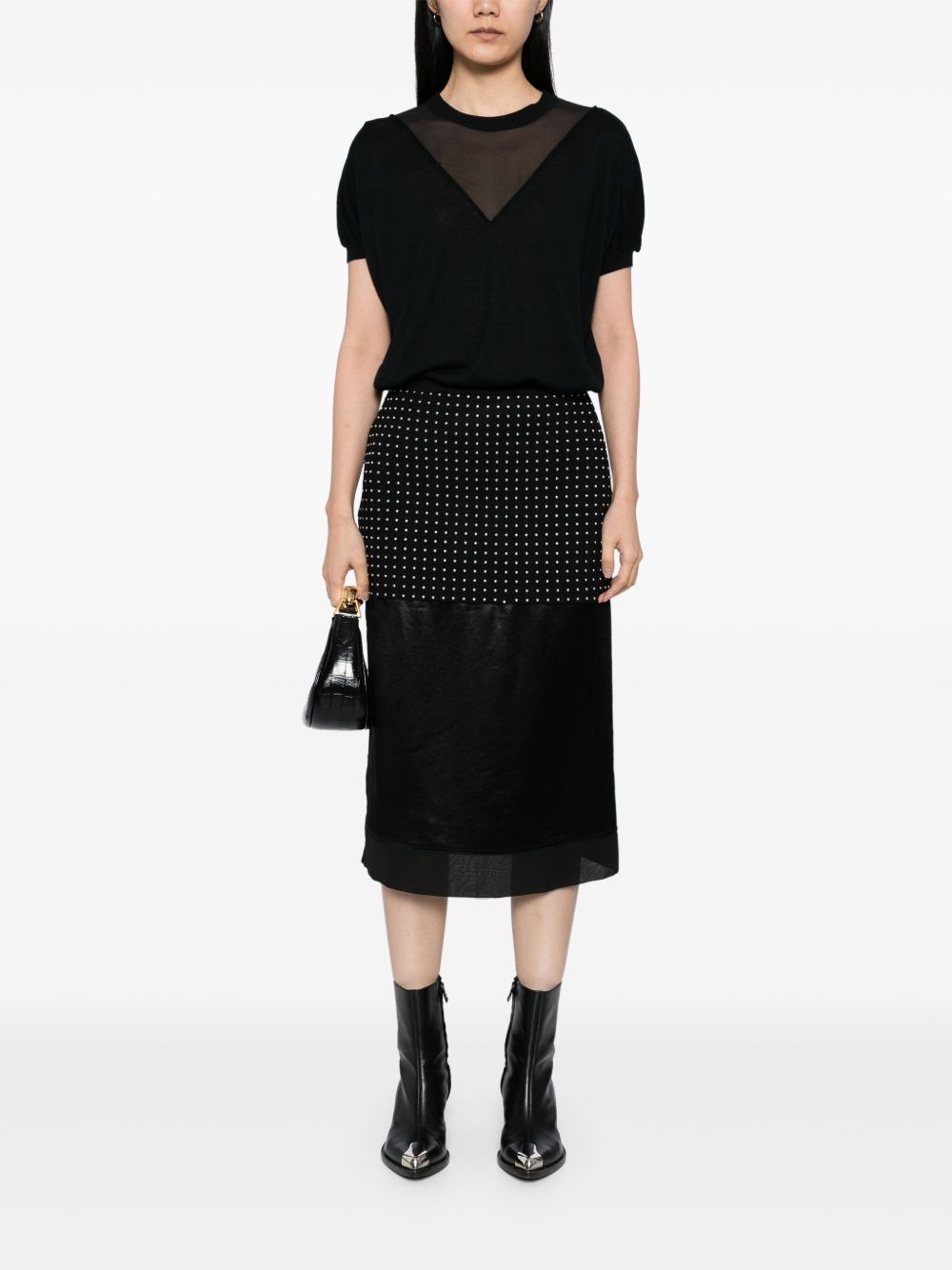 multi-combo embroidered dress - 2
