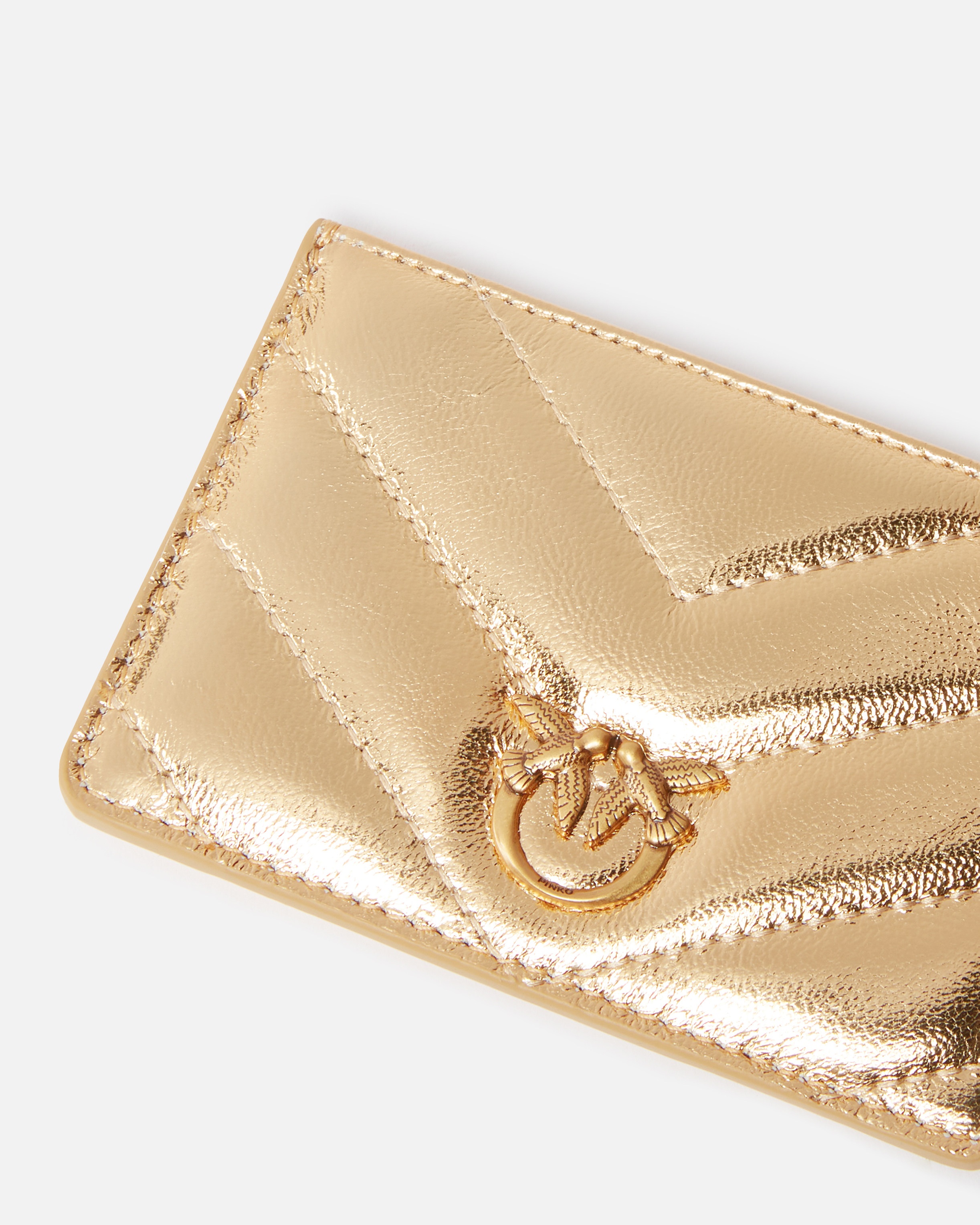 METALLIC LEATHER POUCH WITH CARD SLOTS - 4