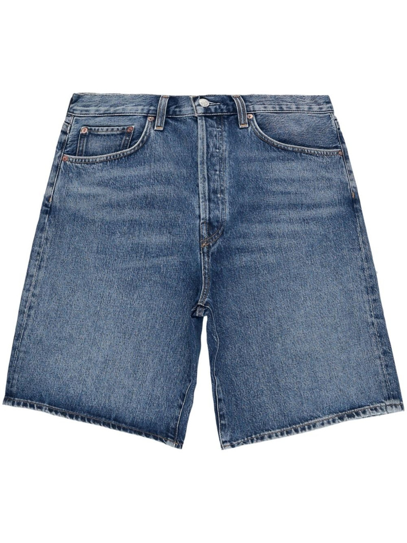 wide-leg denim shorts 1