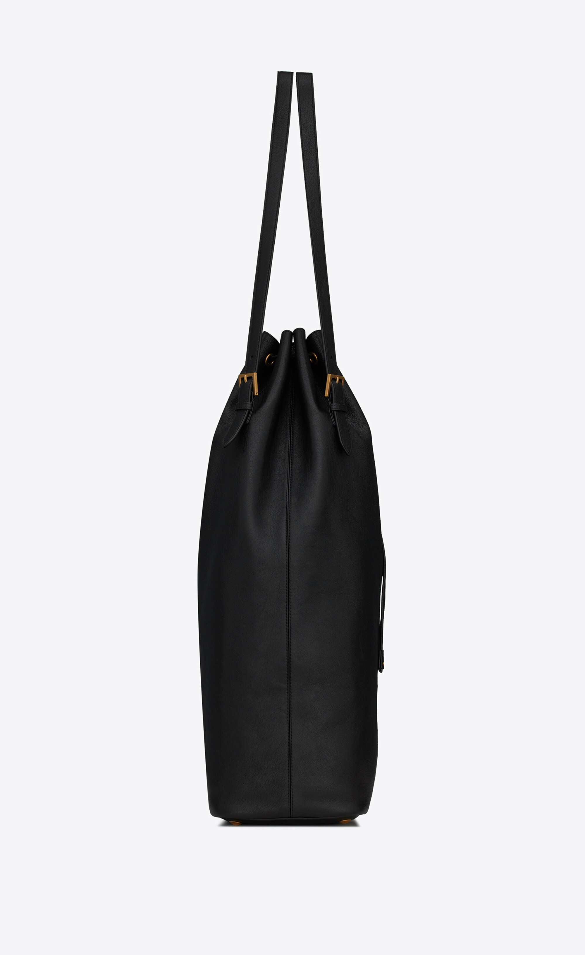 riva large bucket bag in vintage leather - 3