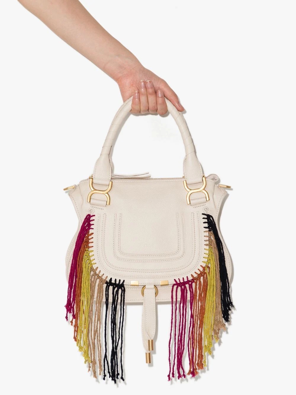 Marcie fringed tote bag - 4