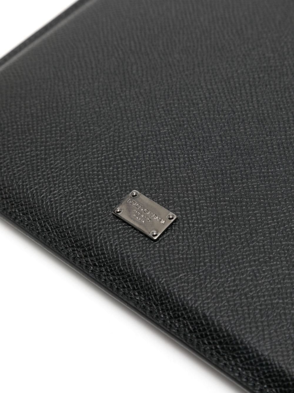 logo-plaque leather tablet case - 3