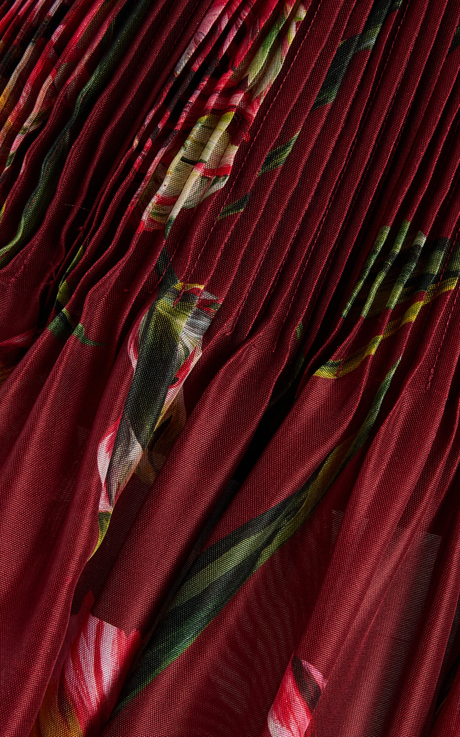 Floral Silk Gown red - 7