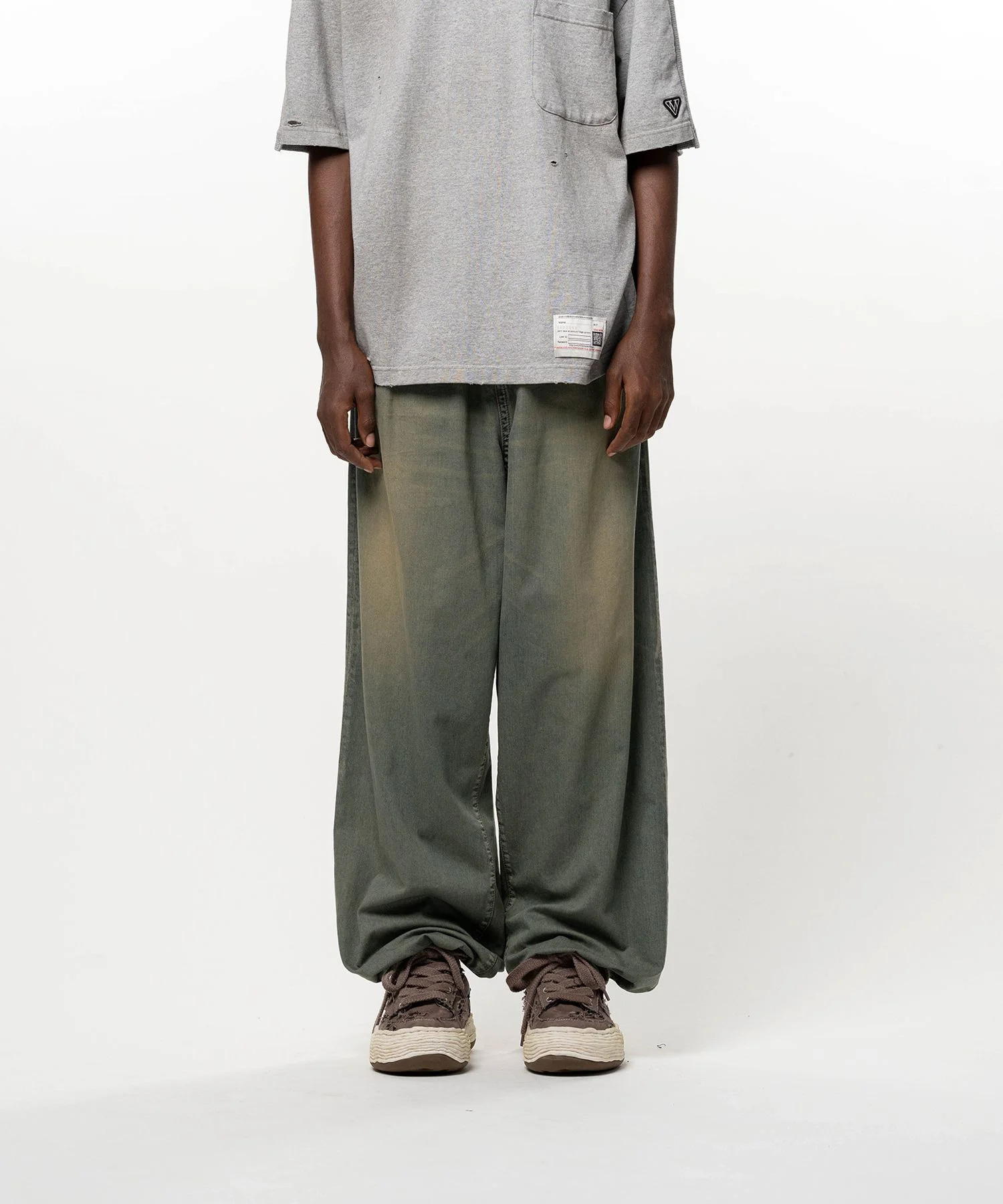 Light Oz Denim Wide Pants - 1
