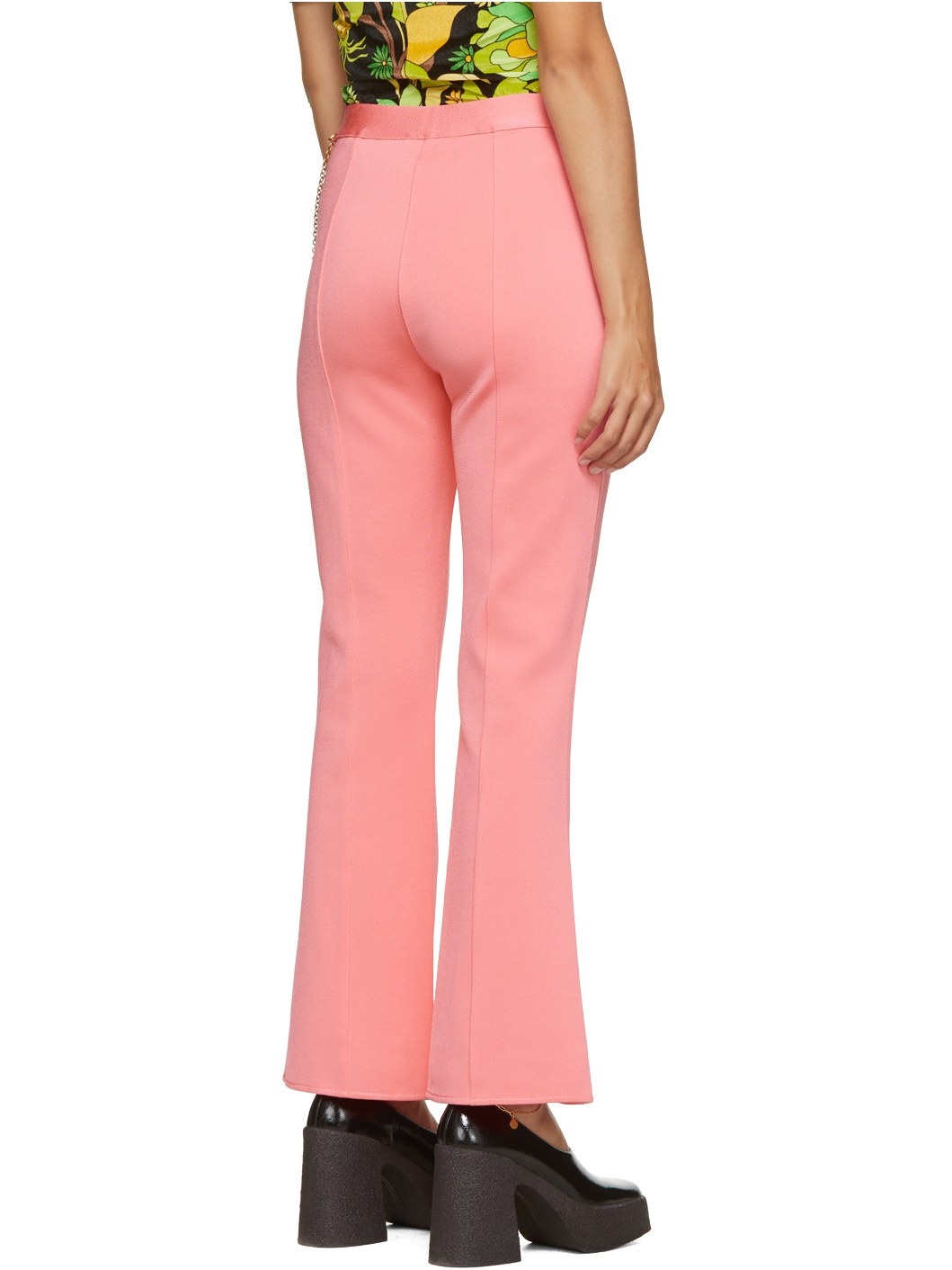 Pink Chain Flared Trousers - 3