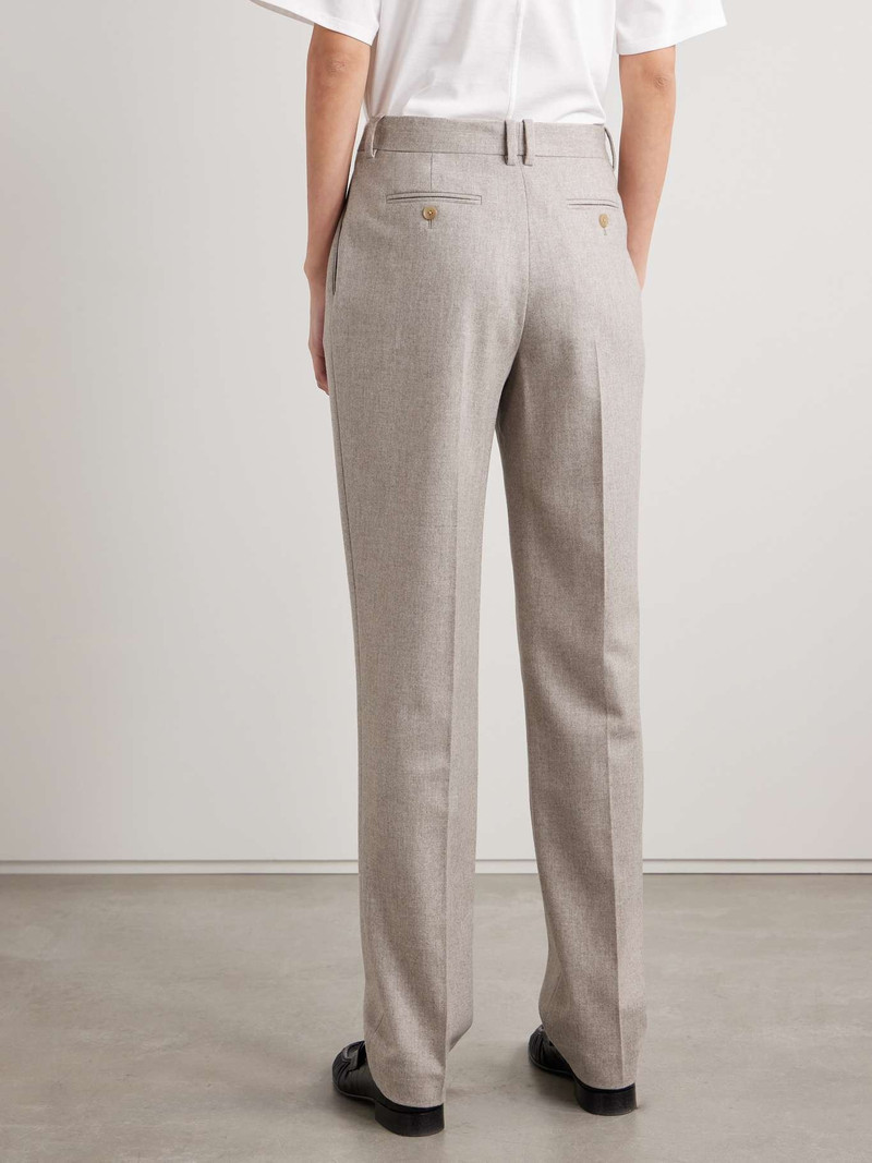 Norbert brushed wool and cashmere-blend straight-leg pants Cream 4