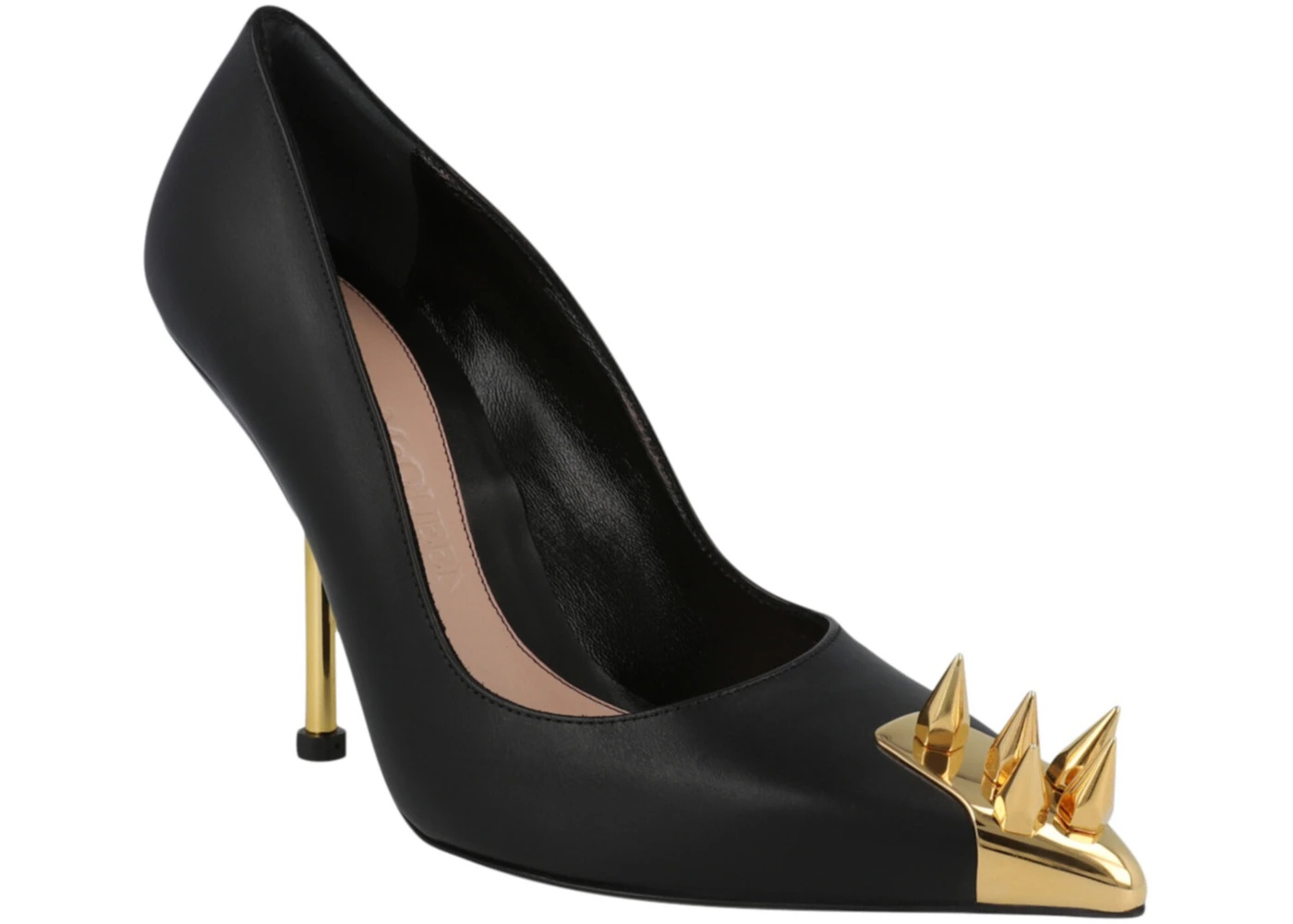 Alexander McQueen Punk Pumps Black Gold (Women's) - 2