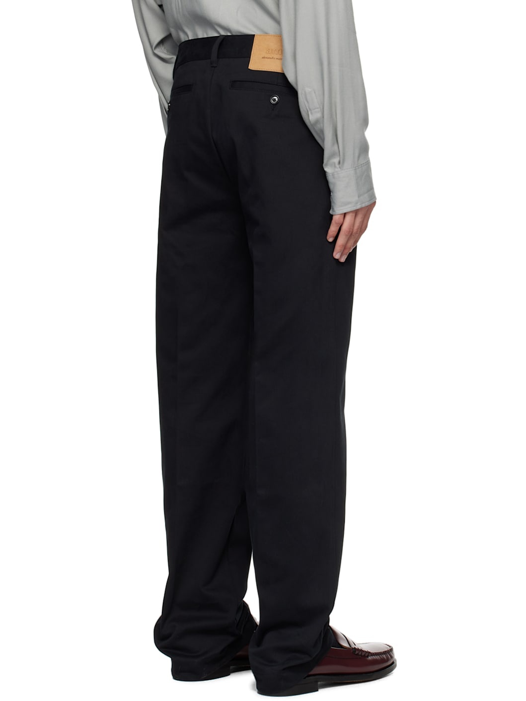 Black Straight Trousers - 3