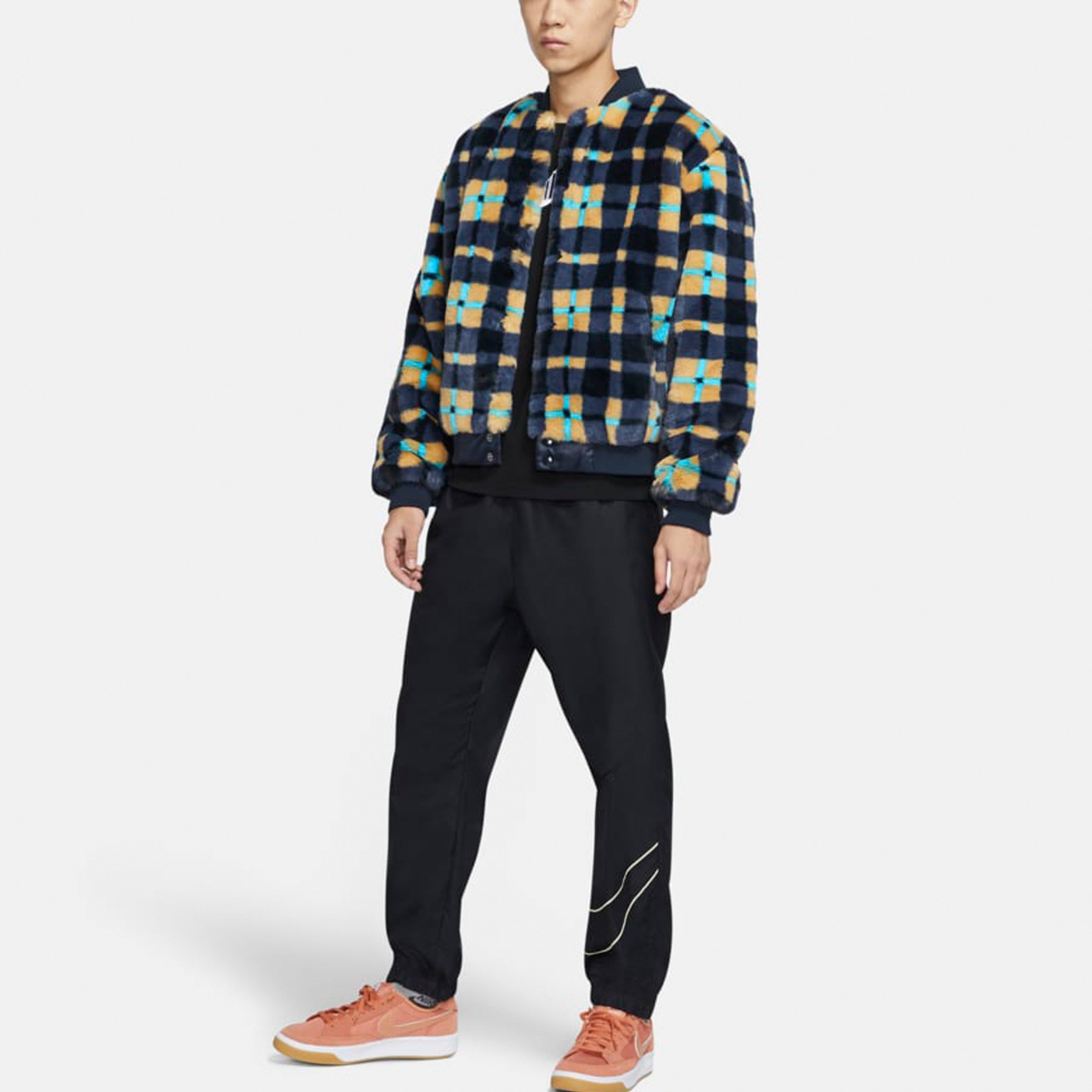 Nike SB Dunk High x Concepts Crossover Skateboard Sports Plush Plaid Jacket Asia Edition Colorblock  - 6