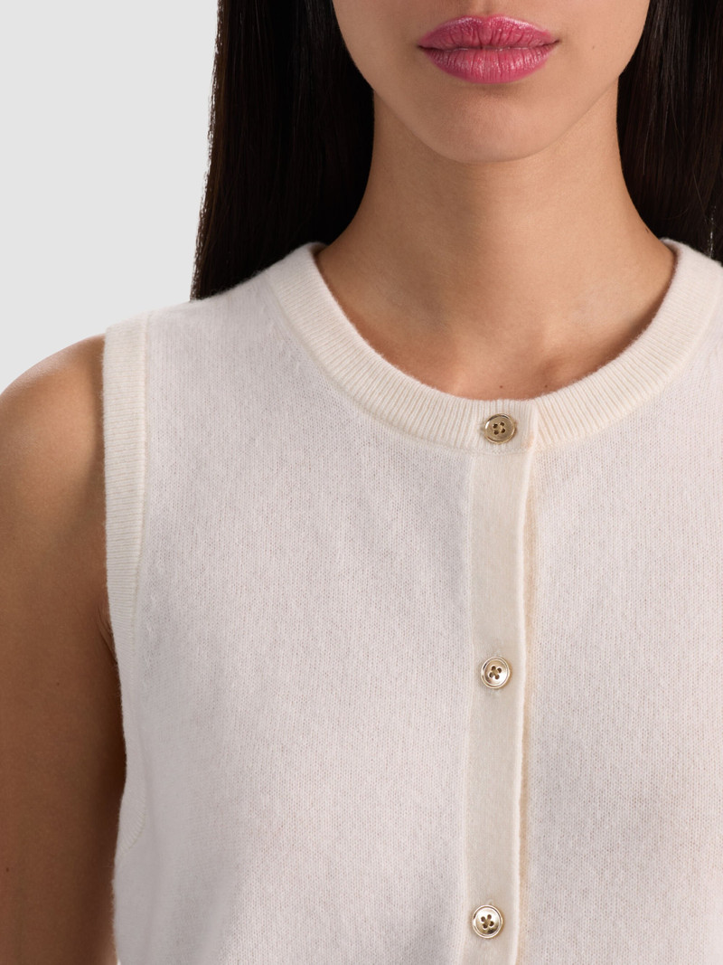 LOLY BUTTON FRONT CASHMERE VEST 5