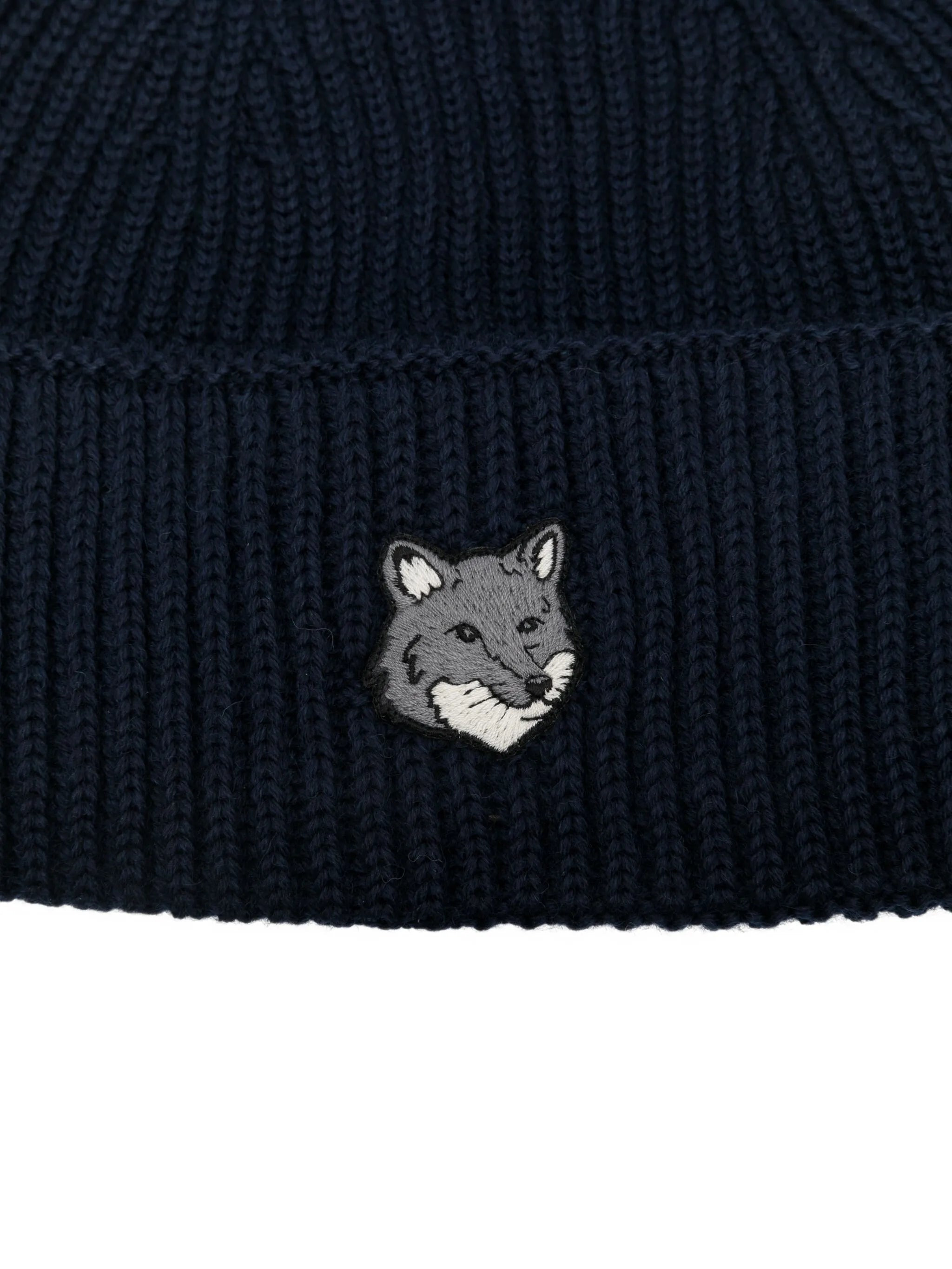 Maison Kitsuné Logo-embroidered Ribbed Beanie - 3