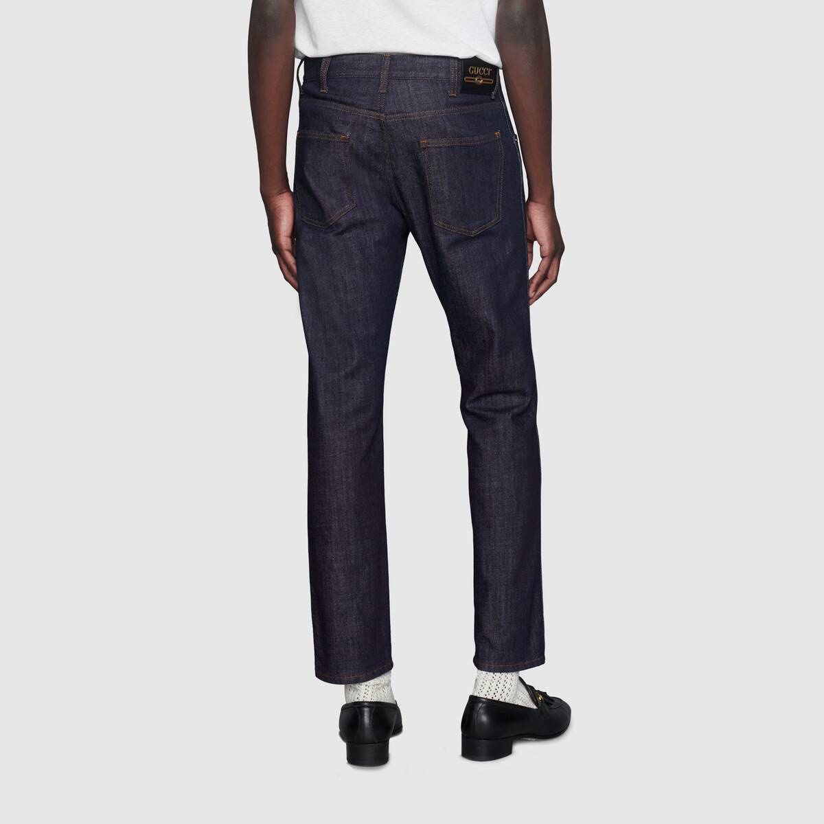 Tapered washed jeans - 5