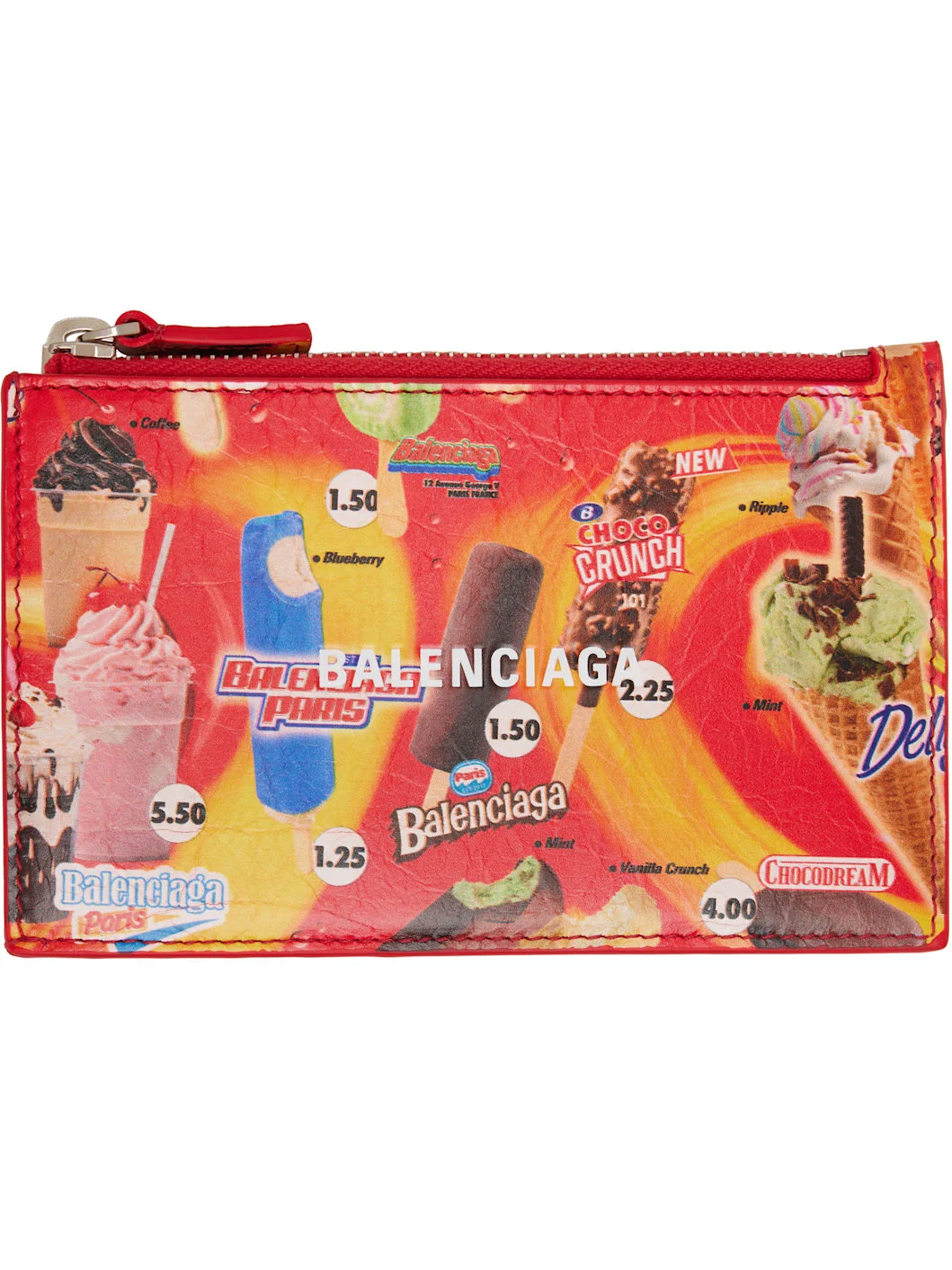 Red Cash Long Coin Card Holder - 1