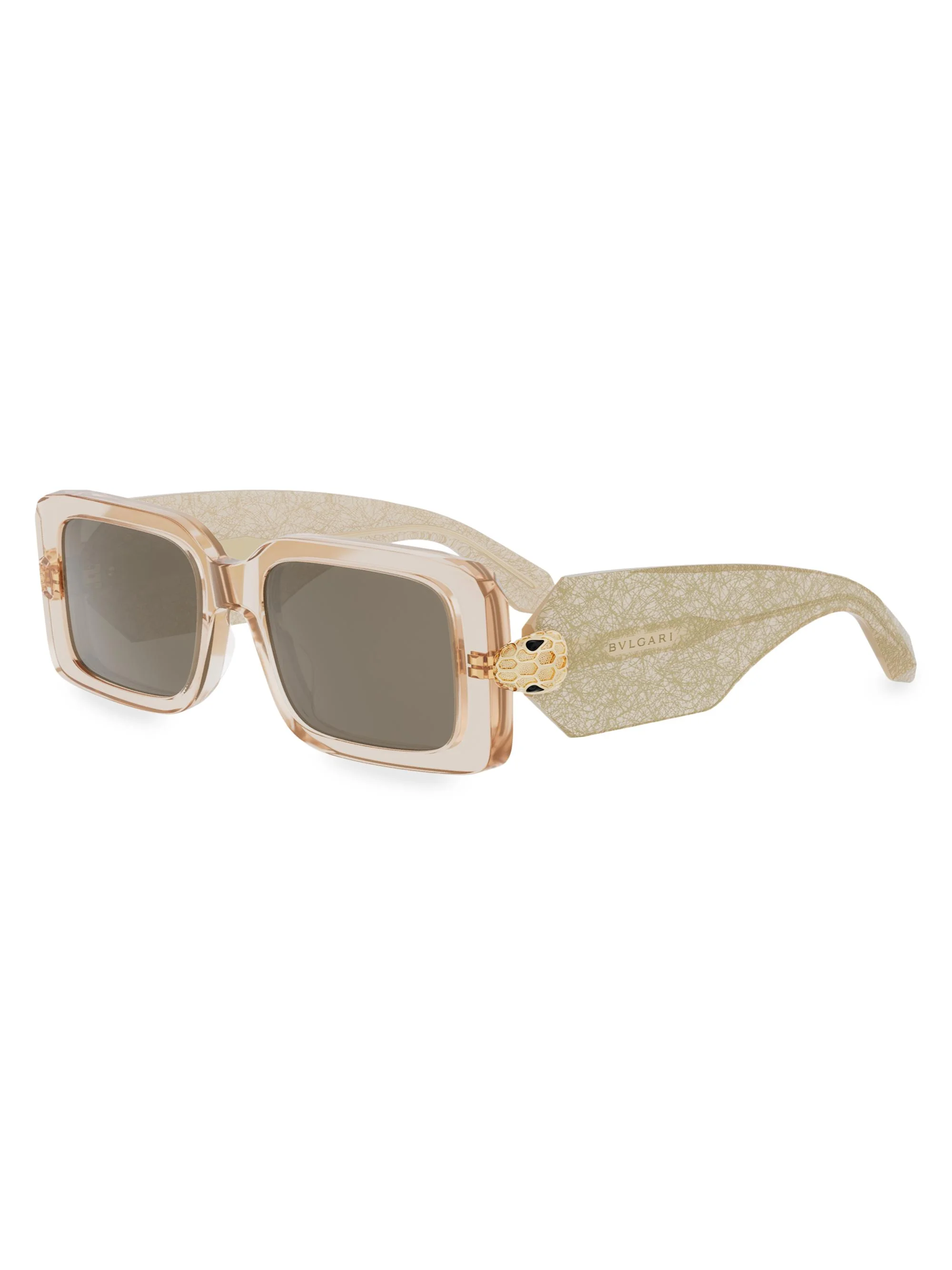 Women's Serpenti Forever 53MM Rectangular Sunglasses - Gold Brown - 1