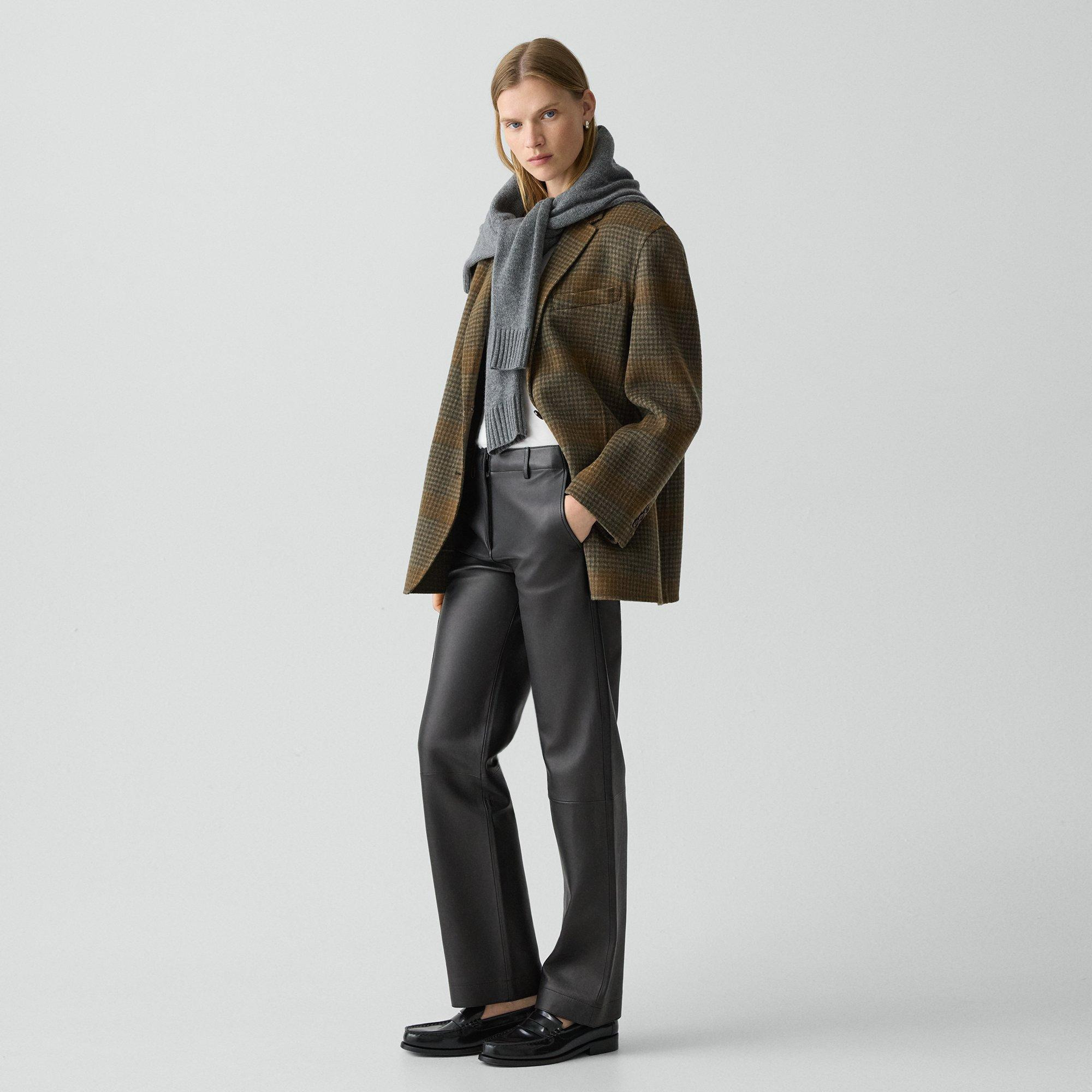 Classic Straight Pant in Sleek Leather - 3