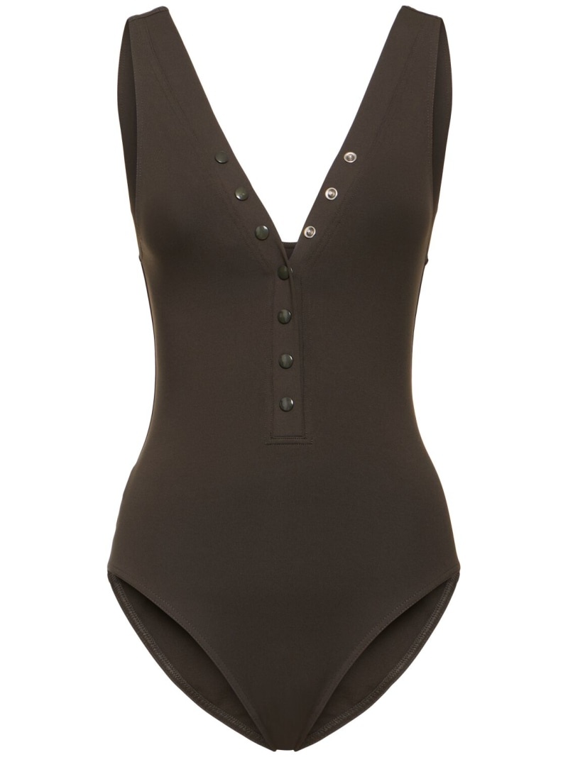 Icone one piece V-neck swimsuit - 1