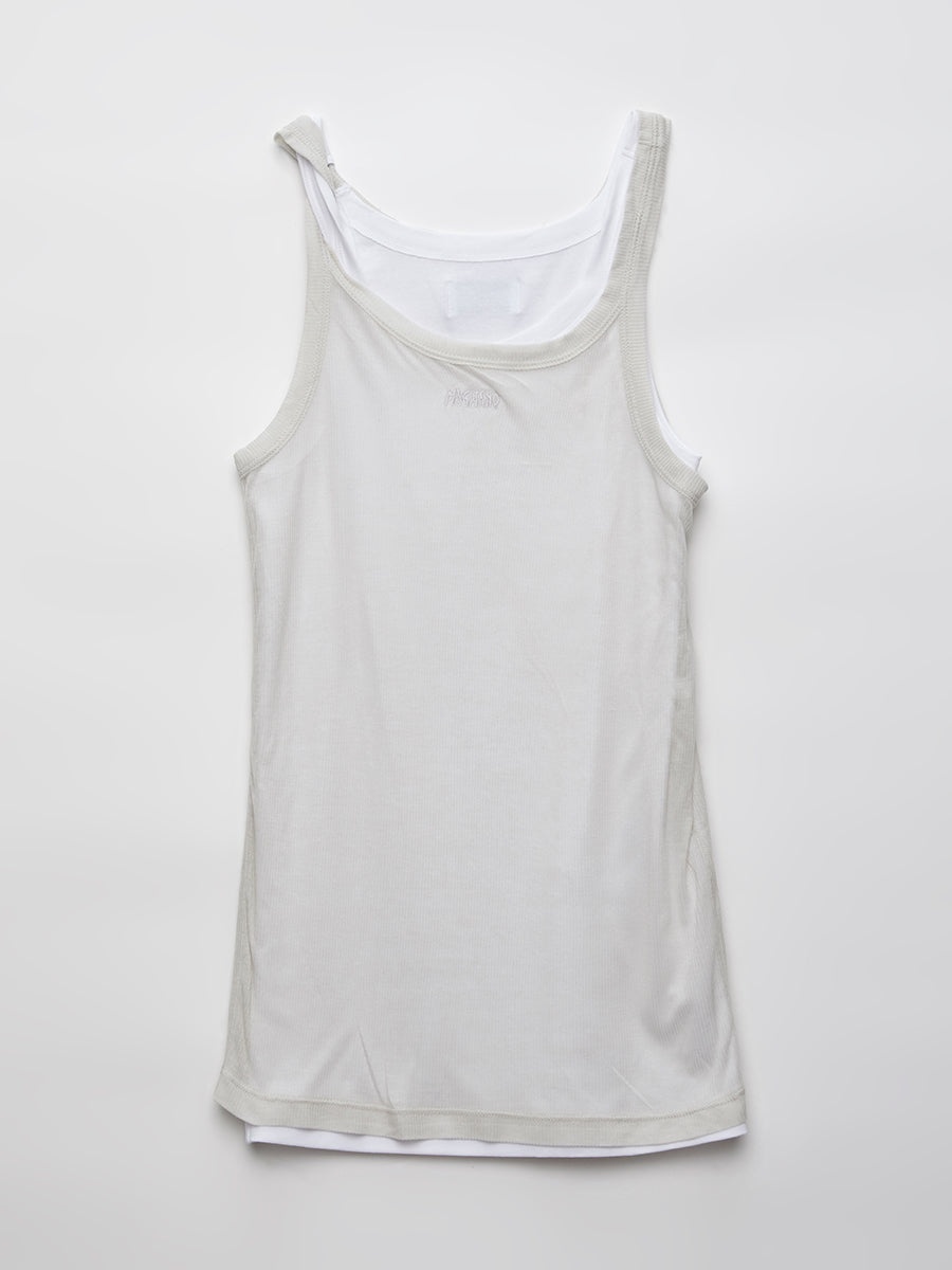 Twisted Tank Top Ghost White - 1