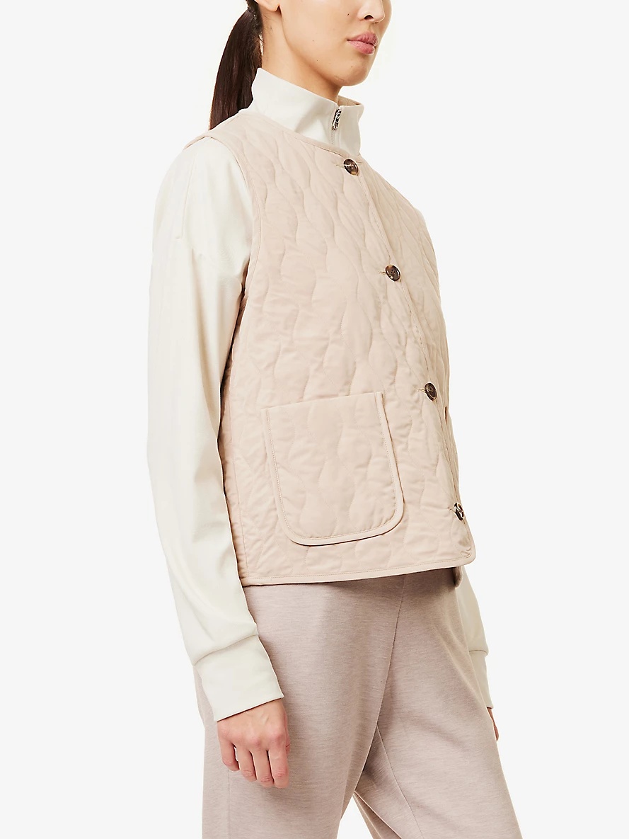 Karla Quilted Woven-Blend Gilet - 3