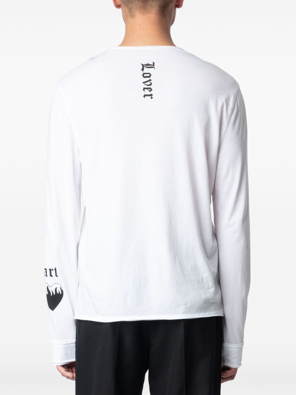 tattoo-print long-sleeve T-shirt - 6