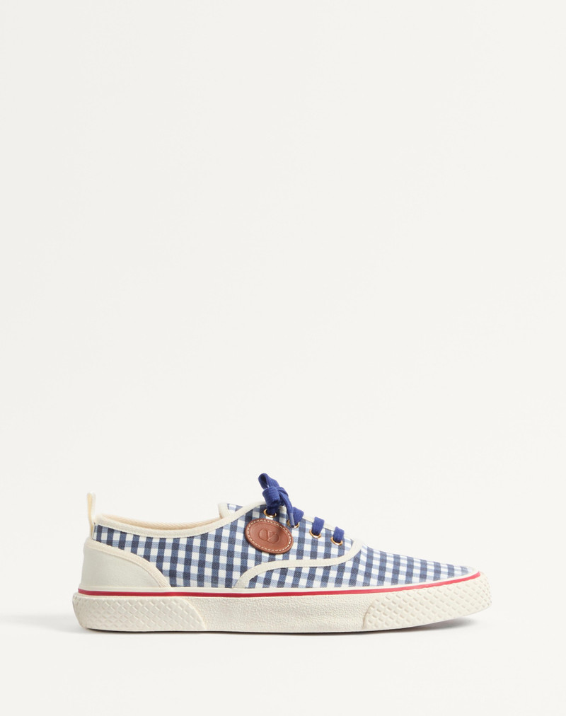 NOJOKE SNEAKER IN CANVAS FABRIC WITH VICHY PRINT - 1