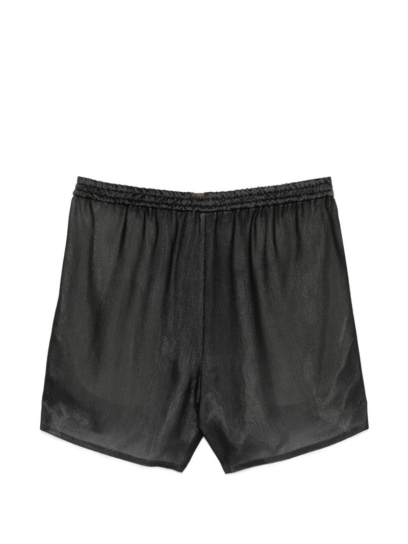 SAPIO mesh-texture gathered shorts outlook