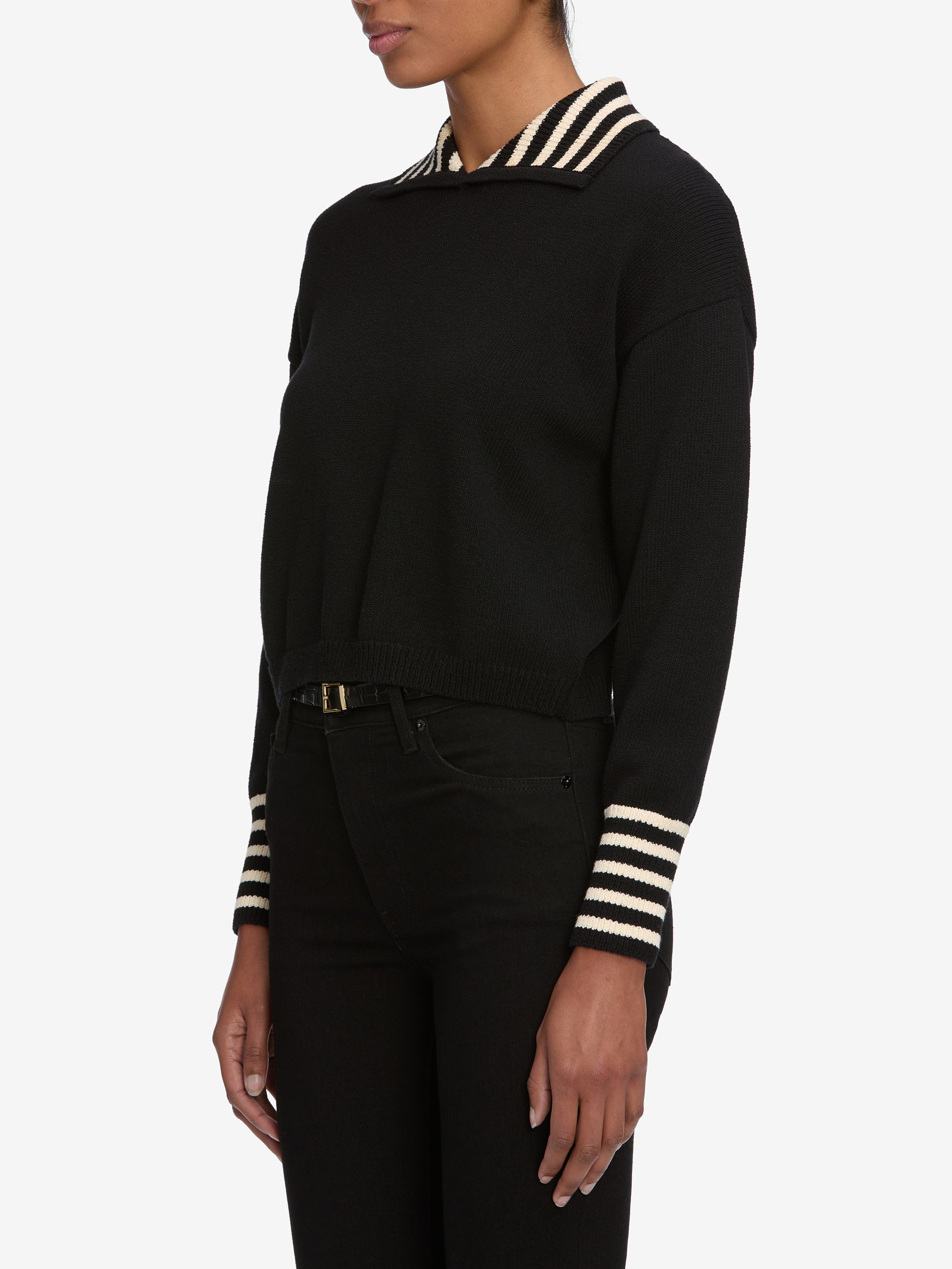 The Sailor Pullover in Black Multi - 5